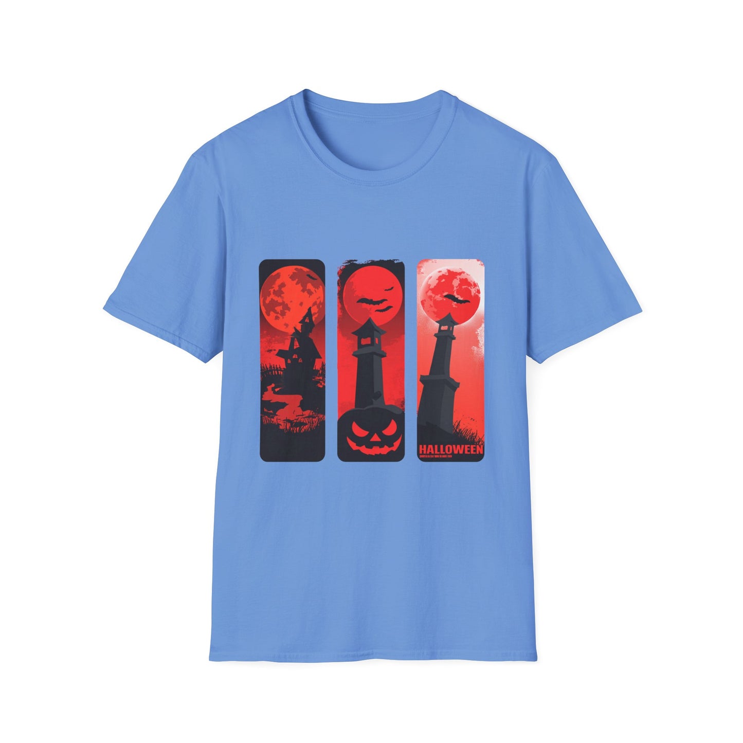 Red Moon Triptych Halloween Head Tee