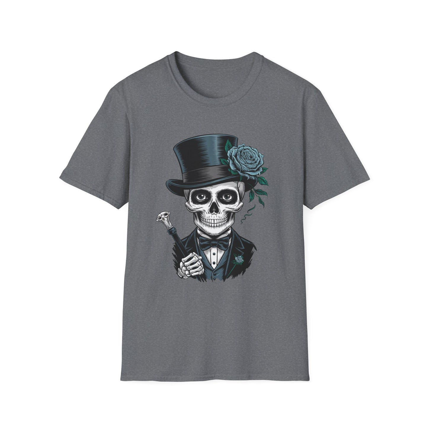 Dead Formal Softstyle T-Shirt, Halloween Shirt, Formal Skeleton Shirt, Funny Skeleton Satire Shirt
