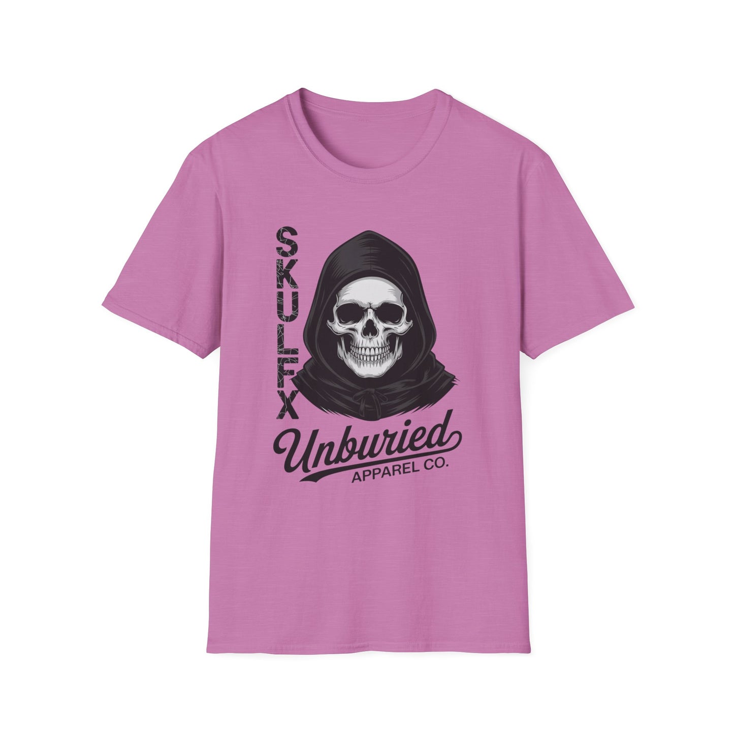 Skull Hooded Light Colored Graphic T-Shirt