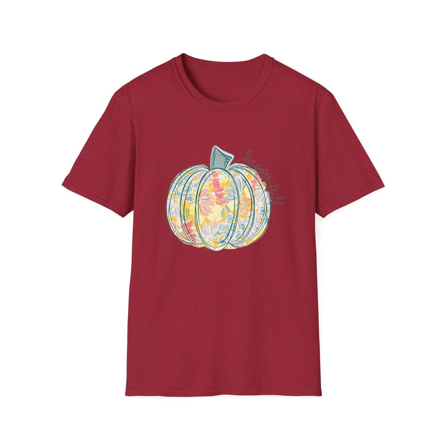 “Happy Fall Floral Pumpkin” Tee – Bloom & Gourd Edition