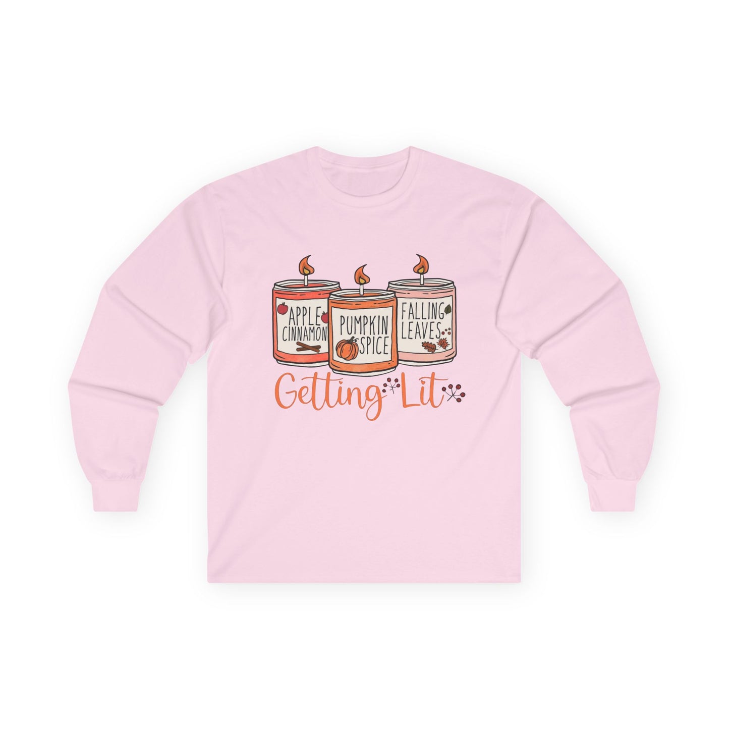 “Getting Lit” Long Sleeve Tee – Fall Candle Trio Edition