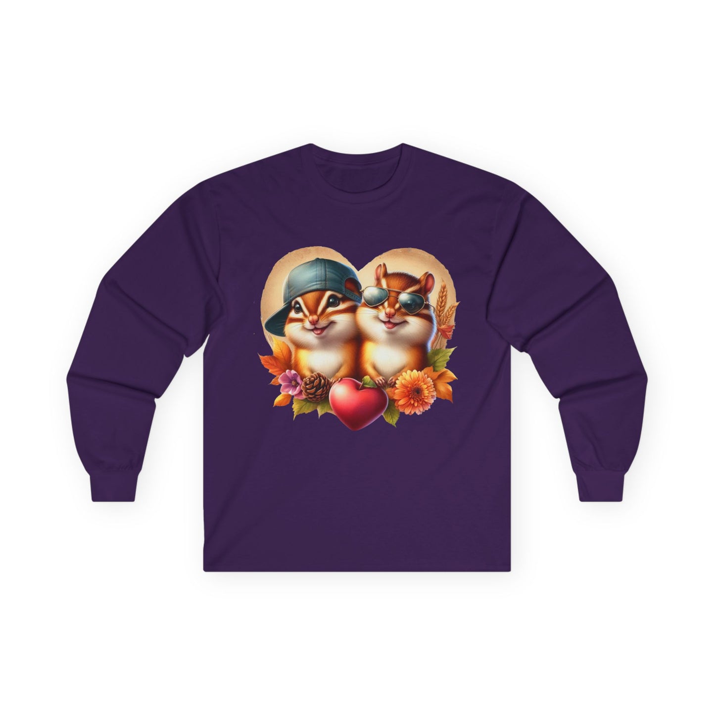 “Chipmunk Love” Long Sleeve Tee – Flannel Hearts Edition