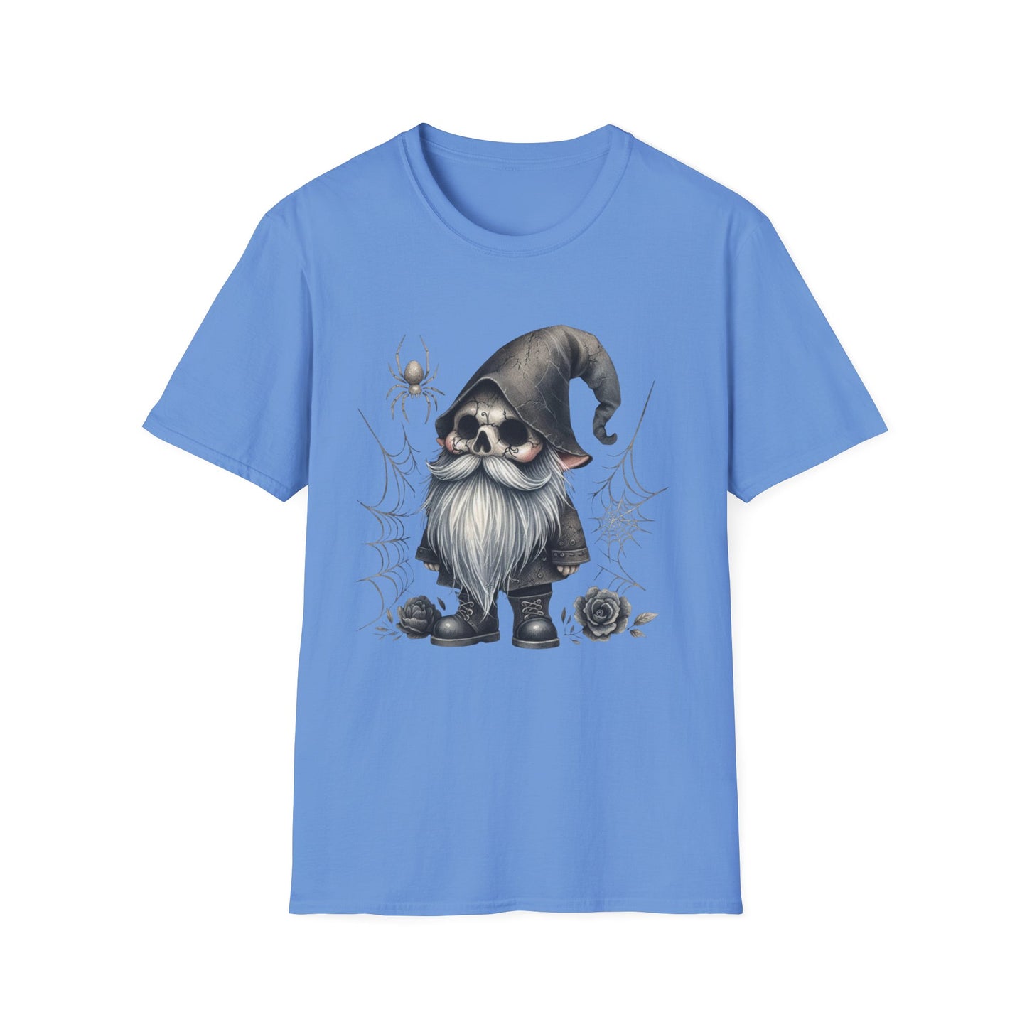 “Cracked Skull Gnome” Tee – Web & Rose Edition