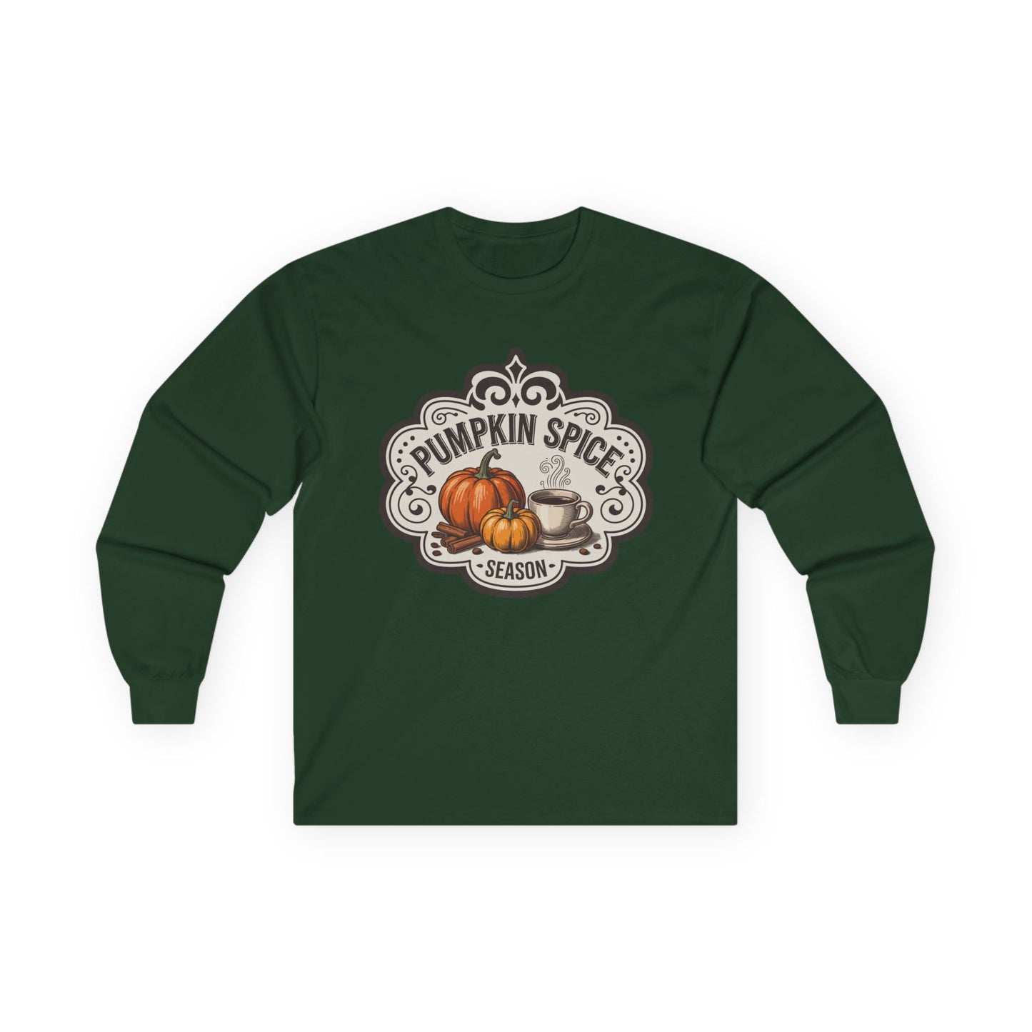 “Pumpkin Spice Season” Long Sleeve Tee – Vintage Brew Edition