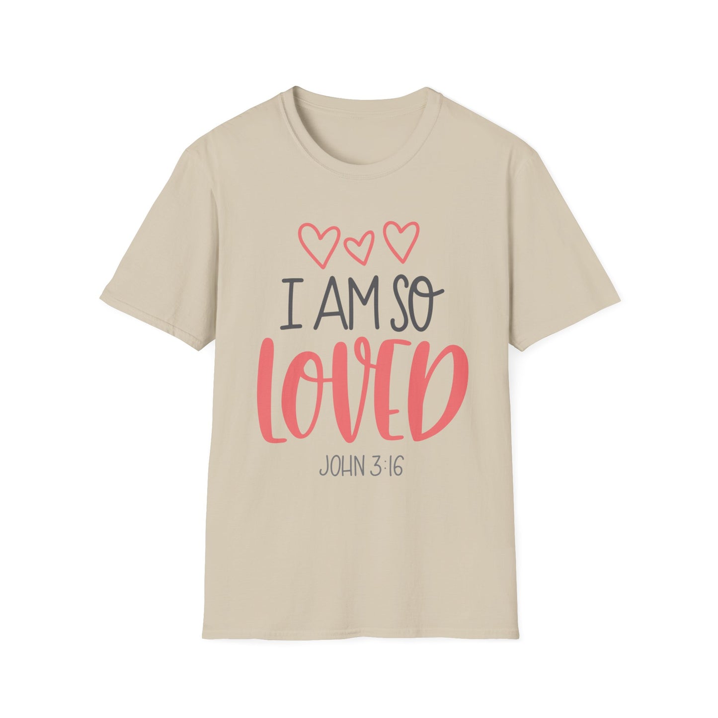I Am So Loved Tee – John 3:16 Heartline Edition