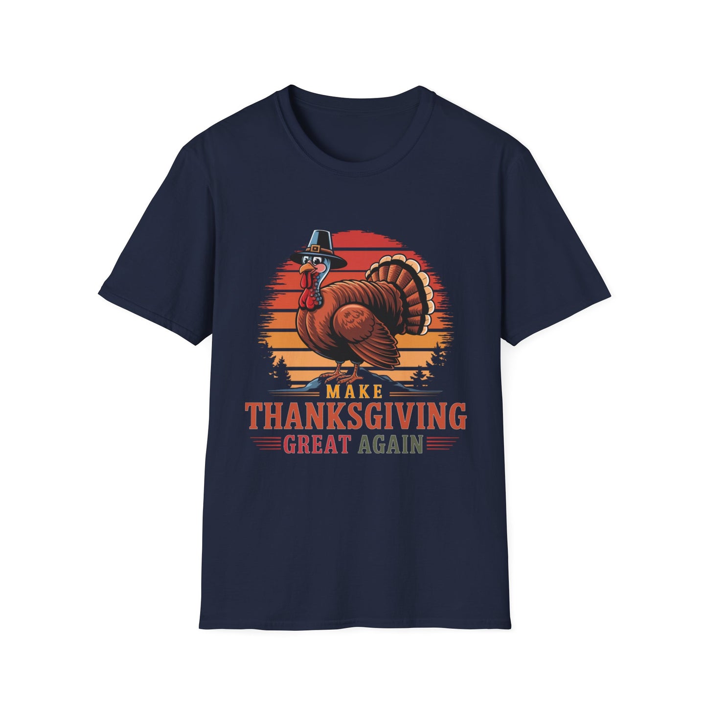 Make Thanksgiving Great Again – Pilgrim Turkey Edition Short Sleeve Tee