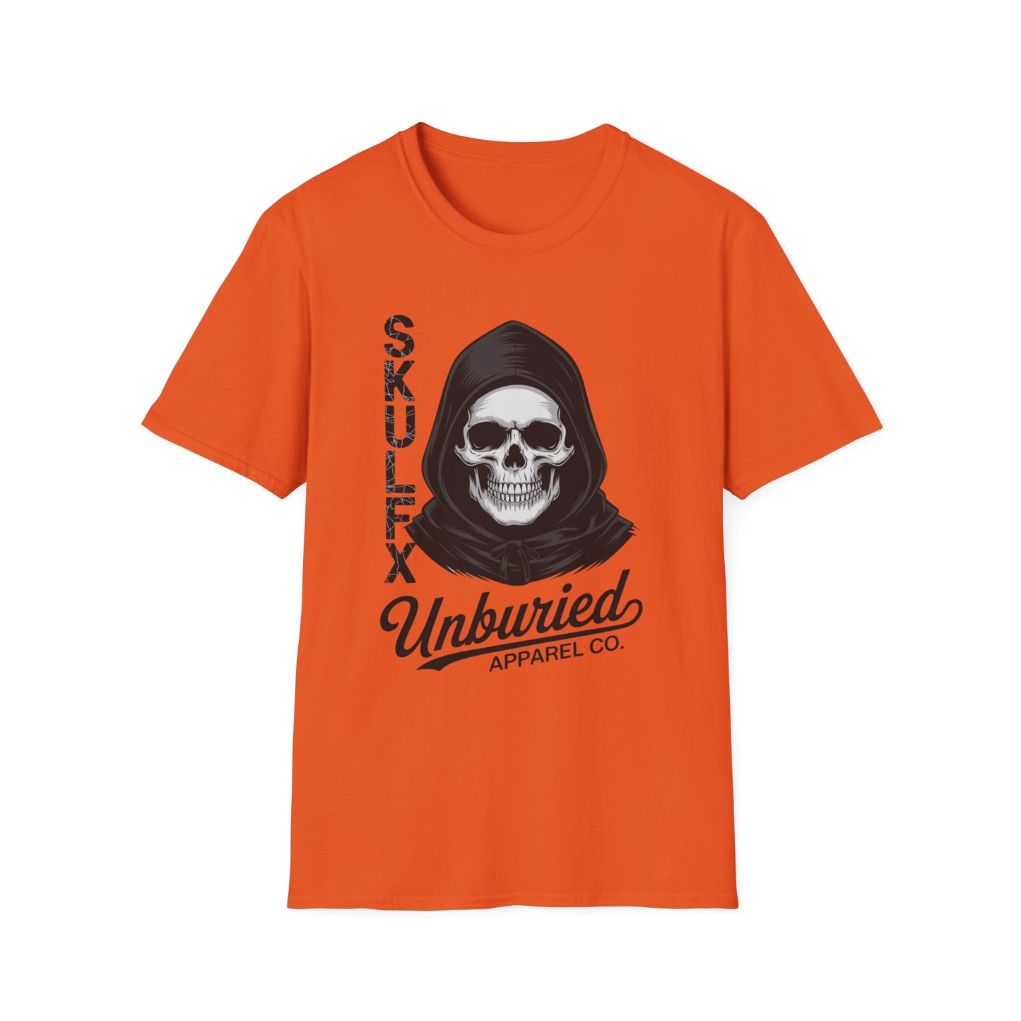 Skull Hooded Light Colored Graphic T-Shirt