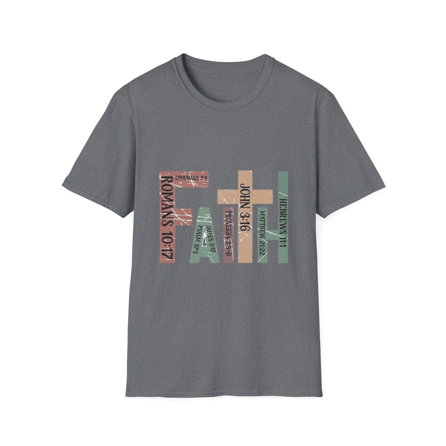 FAITH Bible Verse Graphic Tee – Scripture-Filled Letters Design