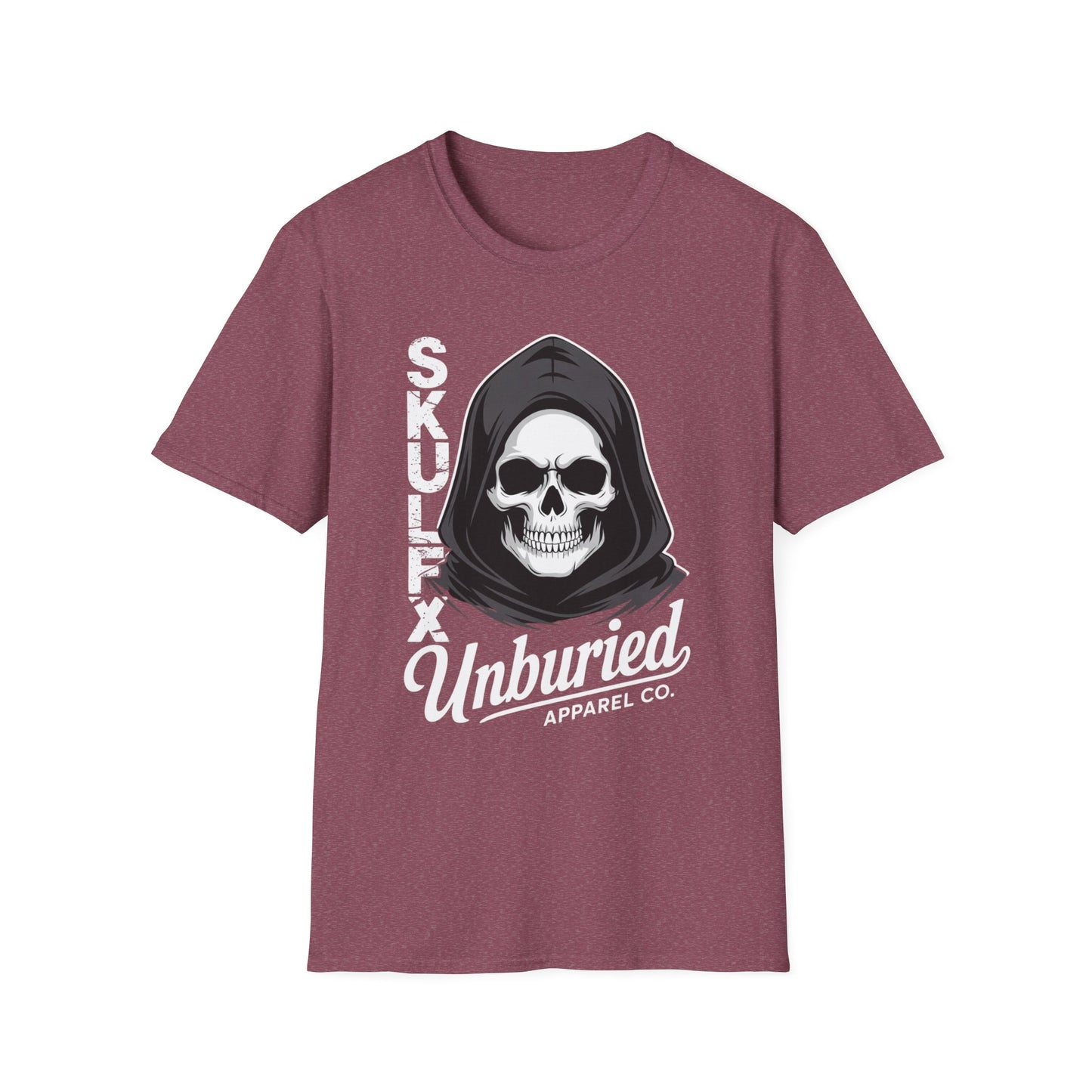 Skull Hooded Dark Colored Graphic T-Shirt