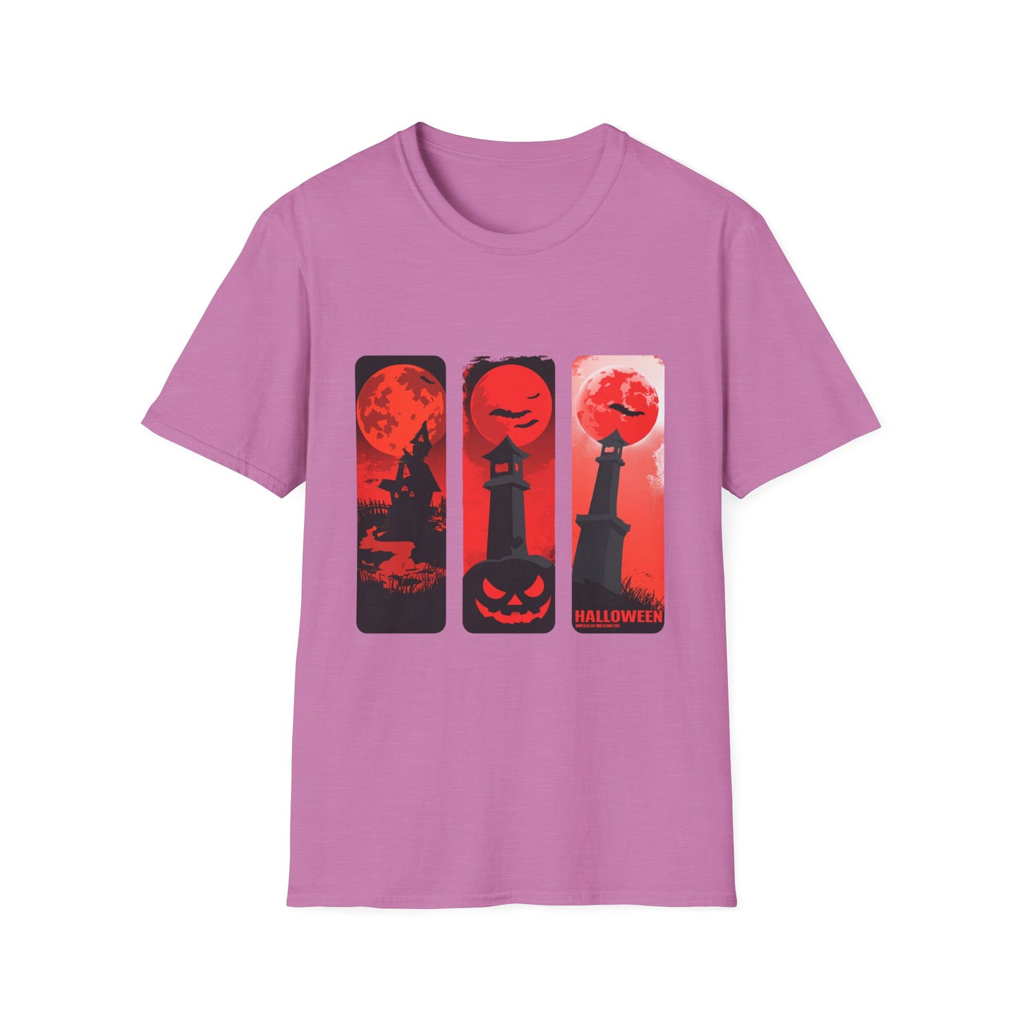 Red Moon Triptych Halloween Head Tee