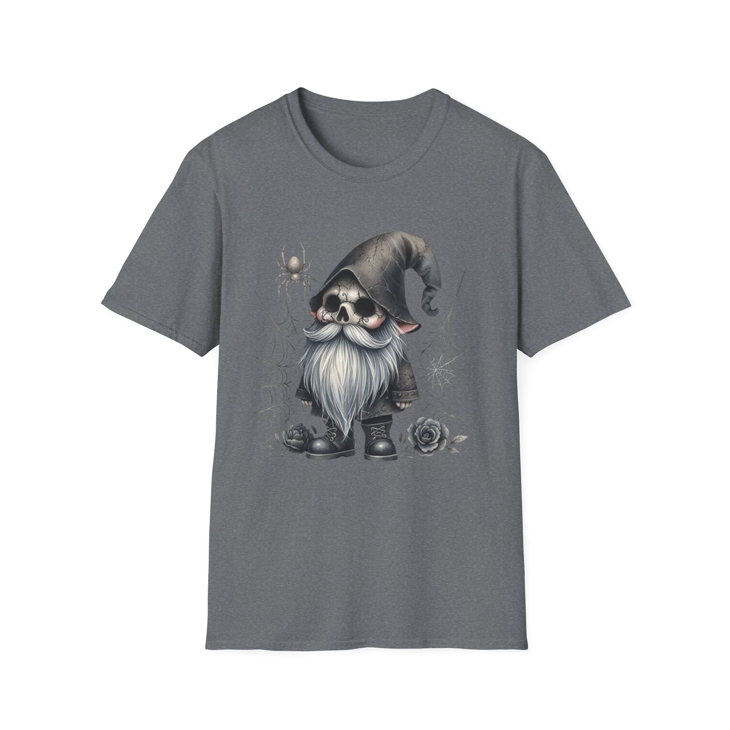 “Cracked Skull Gnome” Tee – Web & Rose Edition