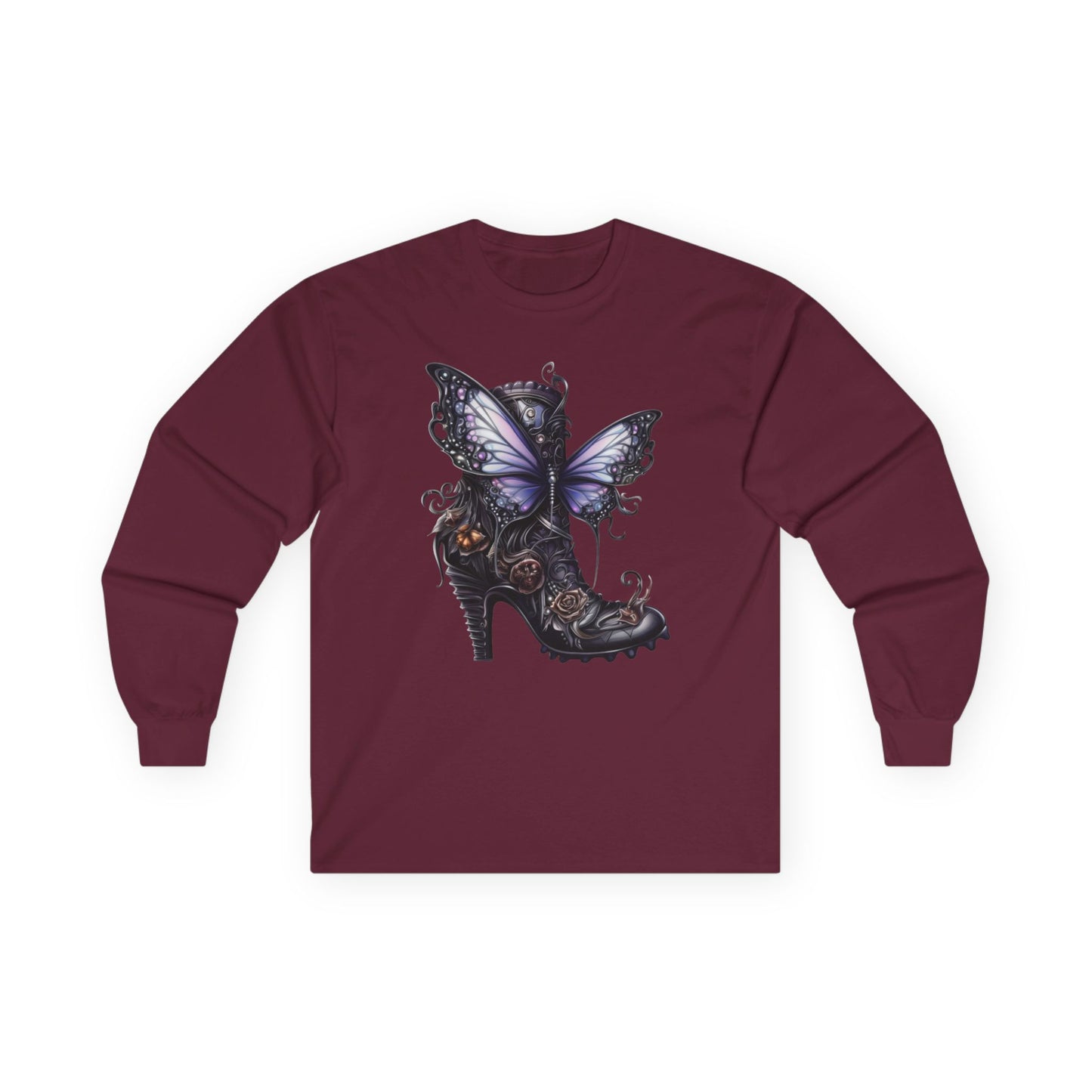 “Butterfly Heel” Long Sleeve Tee – Fantasy Couture Edition
