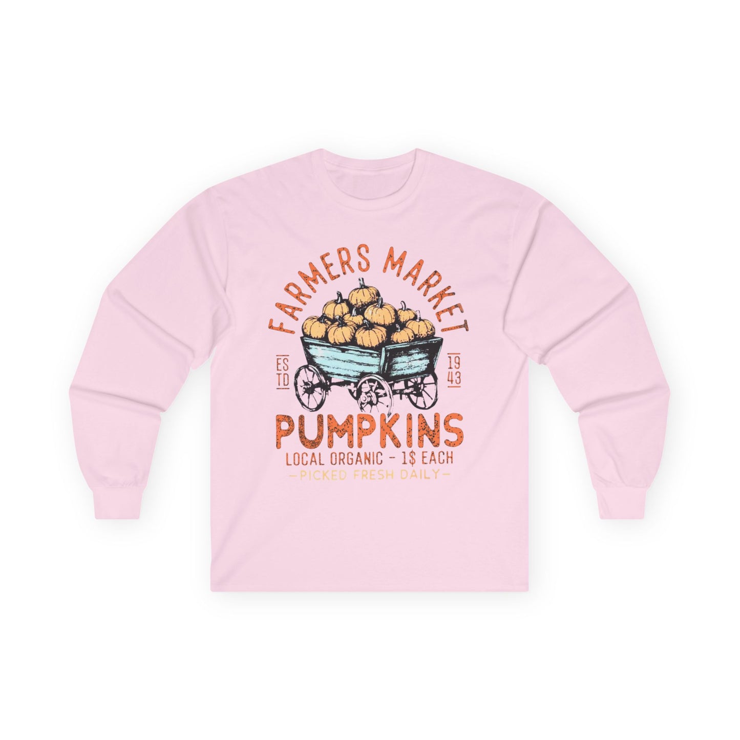 “Farmers Market Pumpkin Cart” Long Sleeve Tee – Est. 1943 Edition