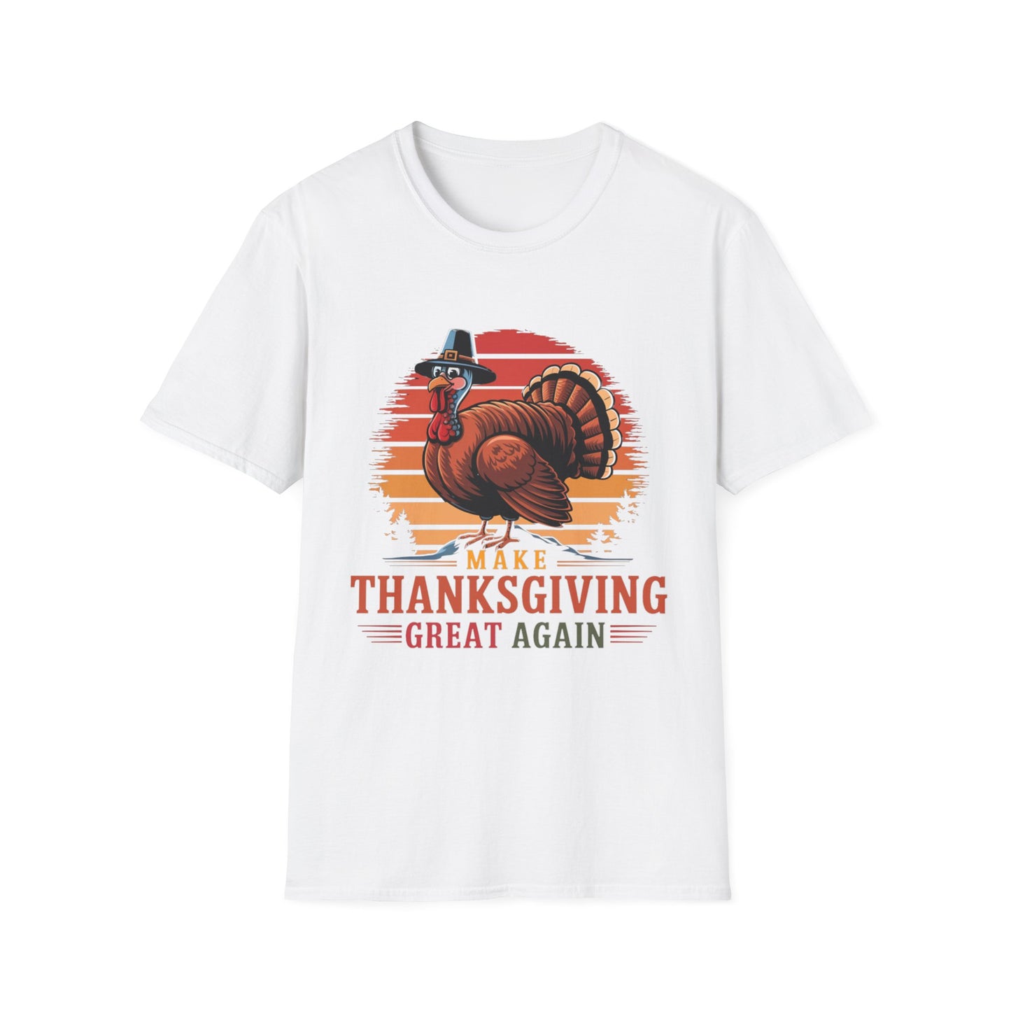 Make Thanksgiving Great Again – Pilgrim Turkey Edition Short Sleeve Tee