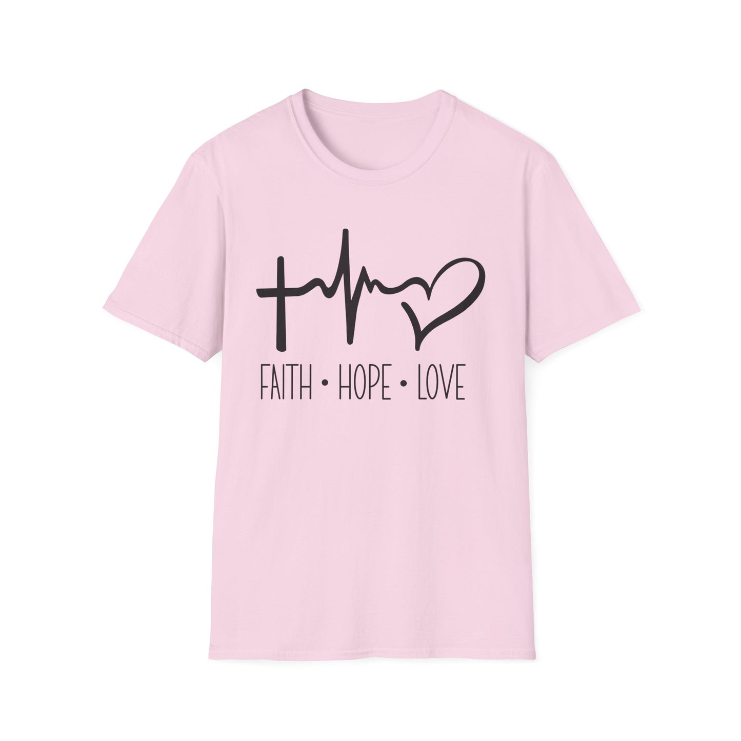 Faith • Hope • Love Tee – Heartbeat Cross Edition