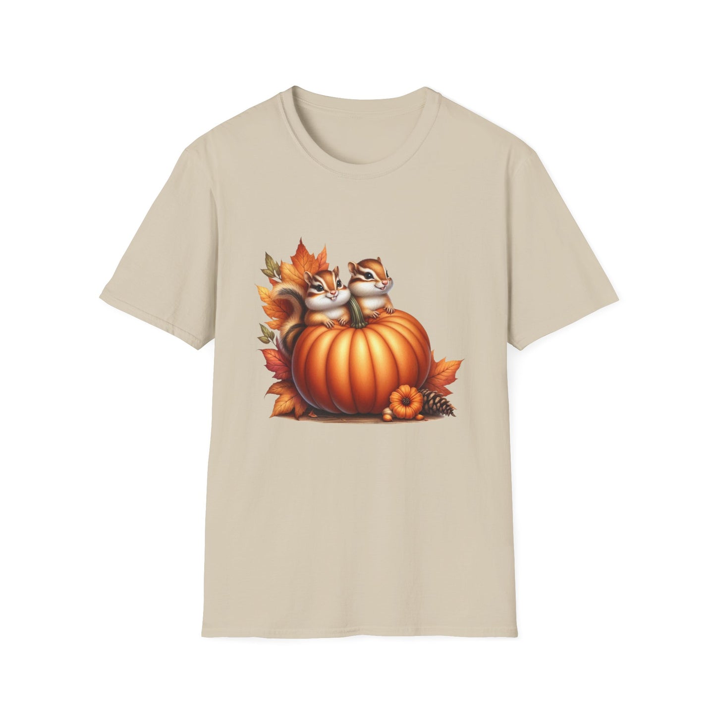 “Pumpkin Perch Chipmunks” Tee – Harvest Heart Edition