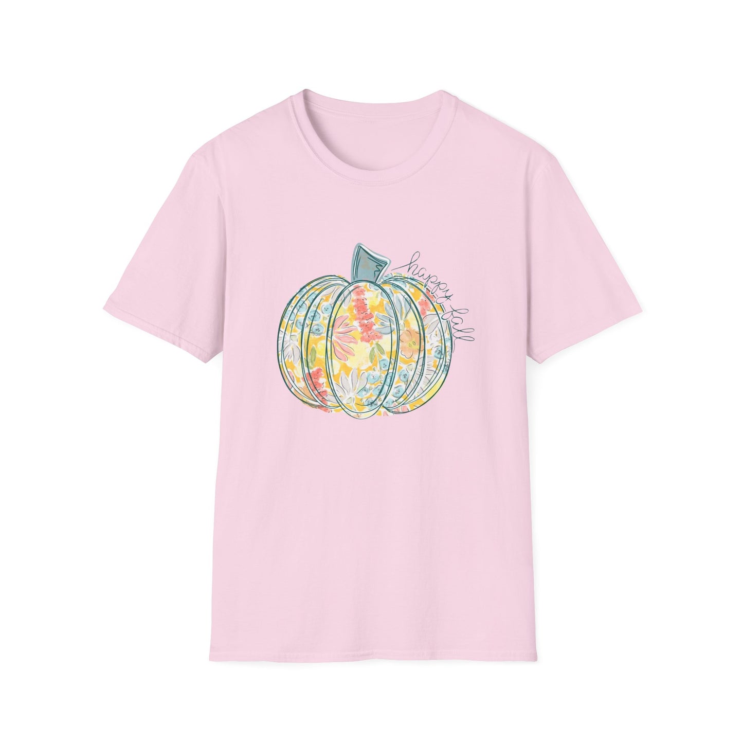 “Happy Fall Floral Pumpkin” Tee – Bloom & Gourd Edition