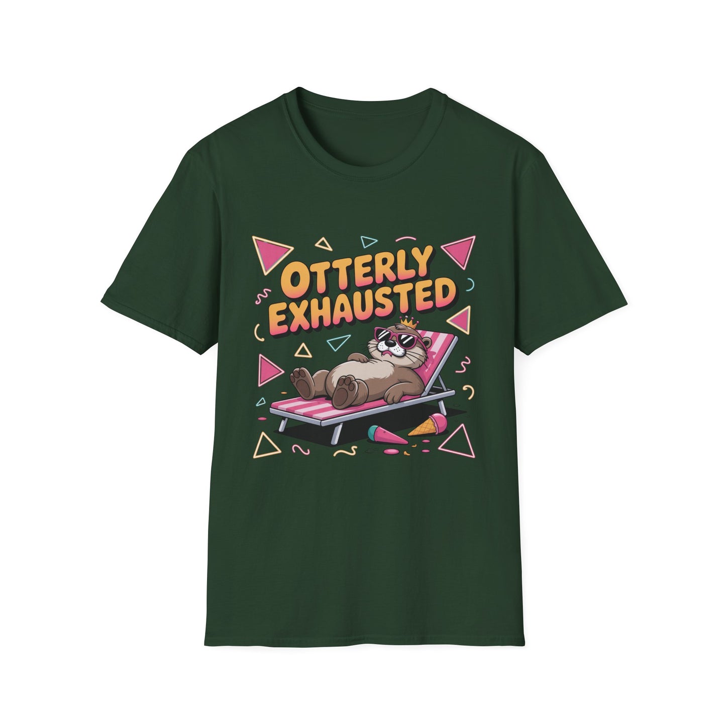 Otterly Exhausted Tee – Crowned, Crashed, and Cute
