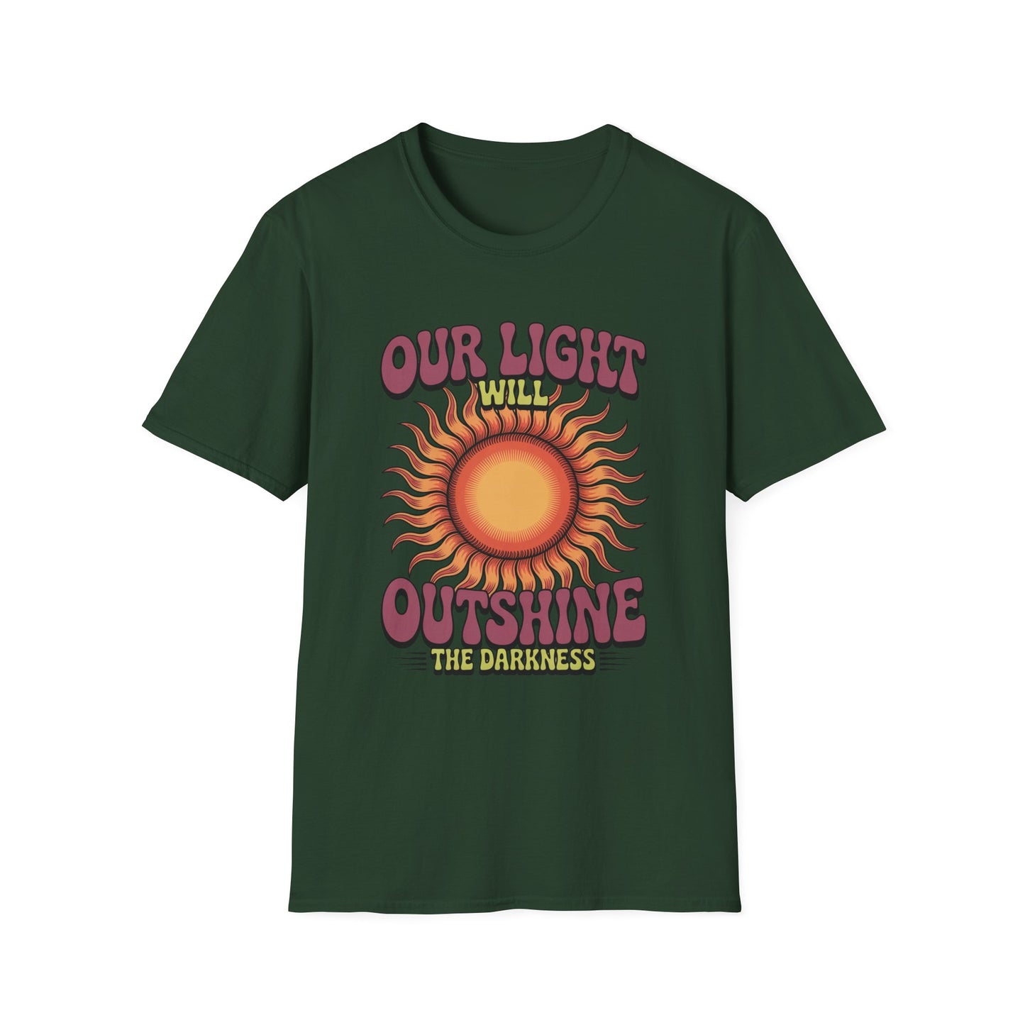 Our Light Will Outshine the Darkness – Christian Encouragement Tee