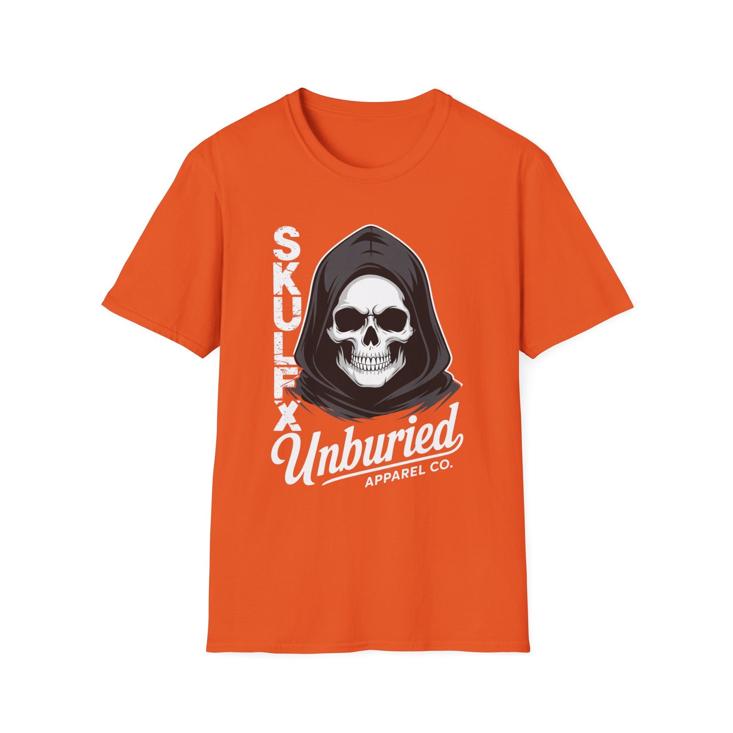 Skull Hooded Dark Colored Graphic T-Shirt