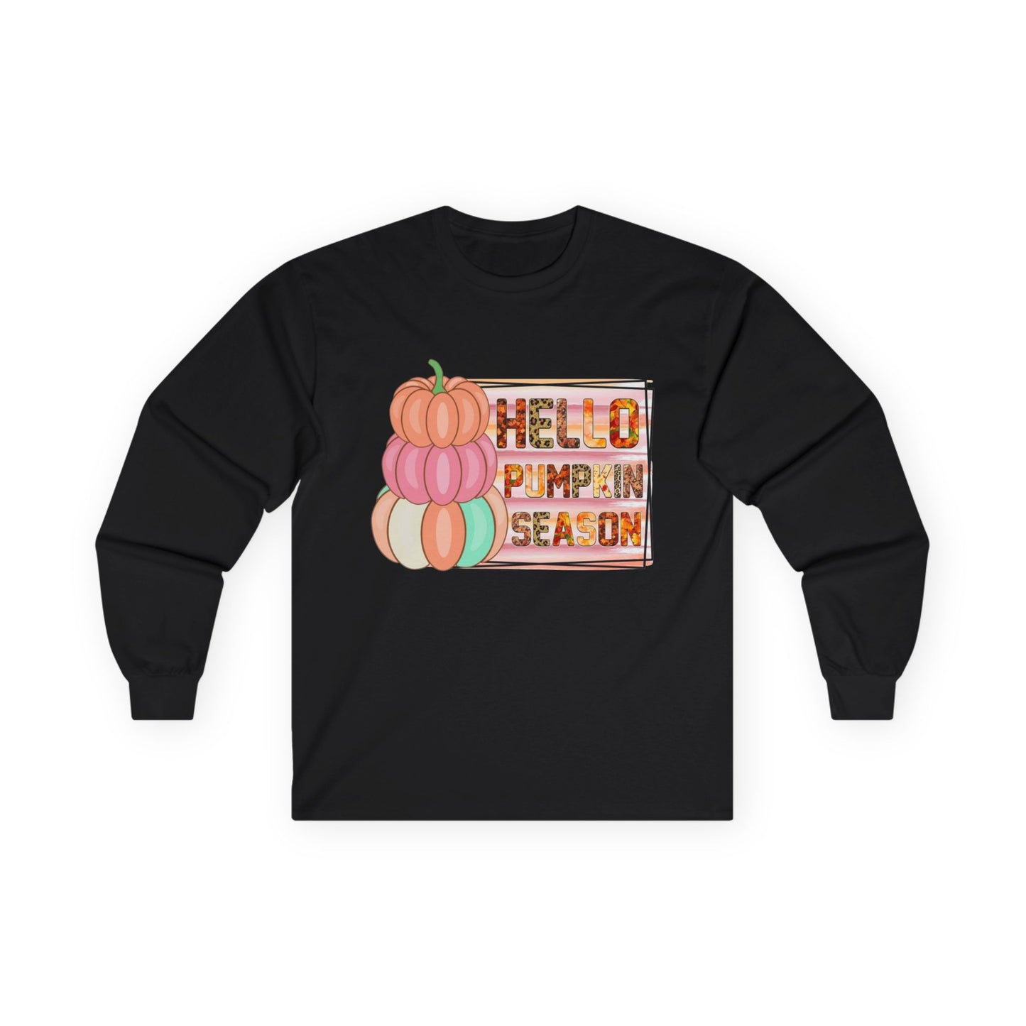 “Hello Pumpkin Season” Long Sleeve Tee – Pastel Stack Edition