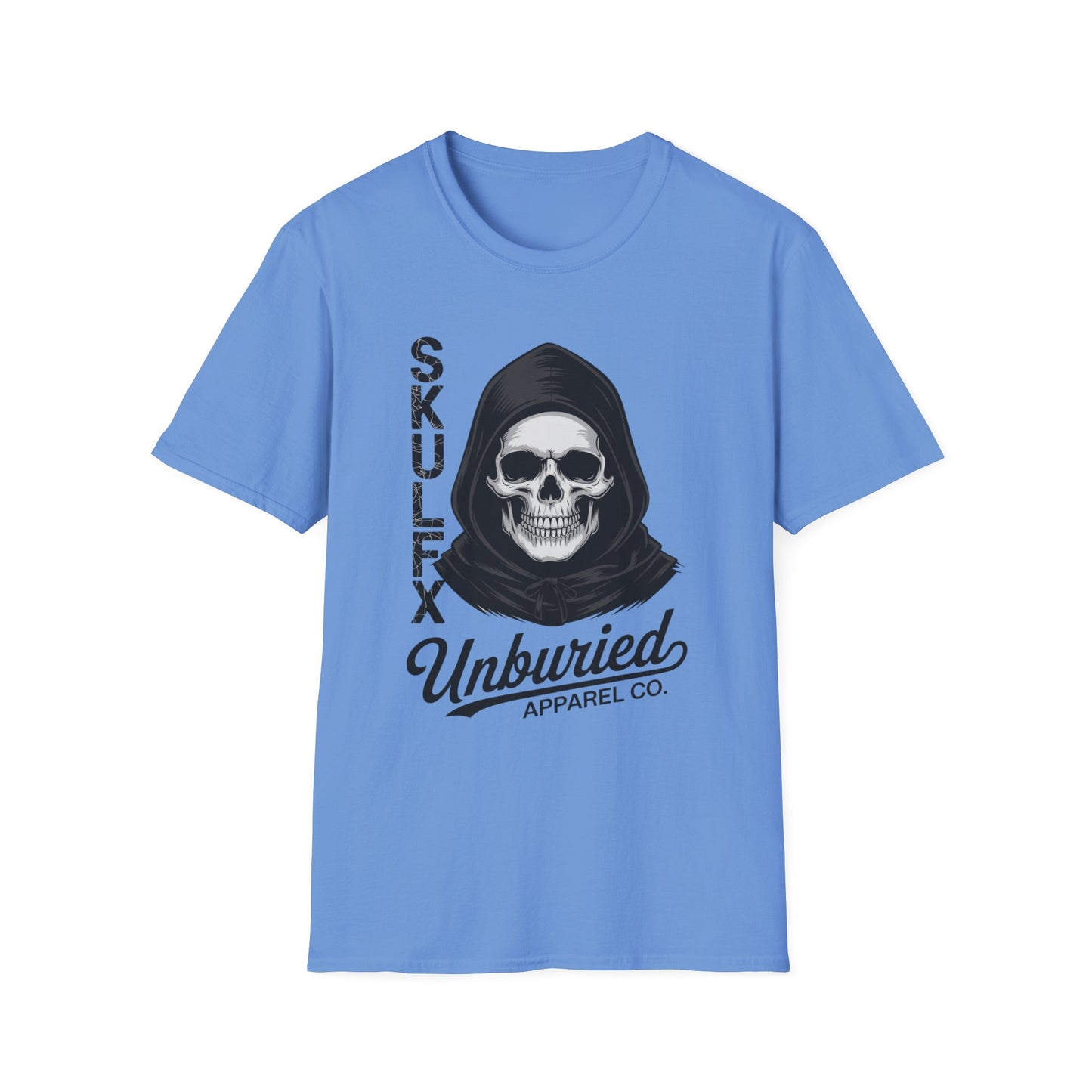 Skull Hooded Light Colored Graphic T-Shirt