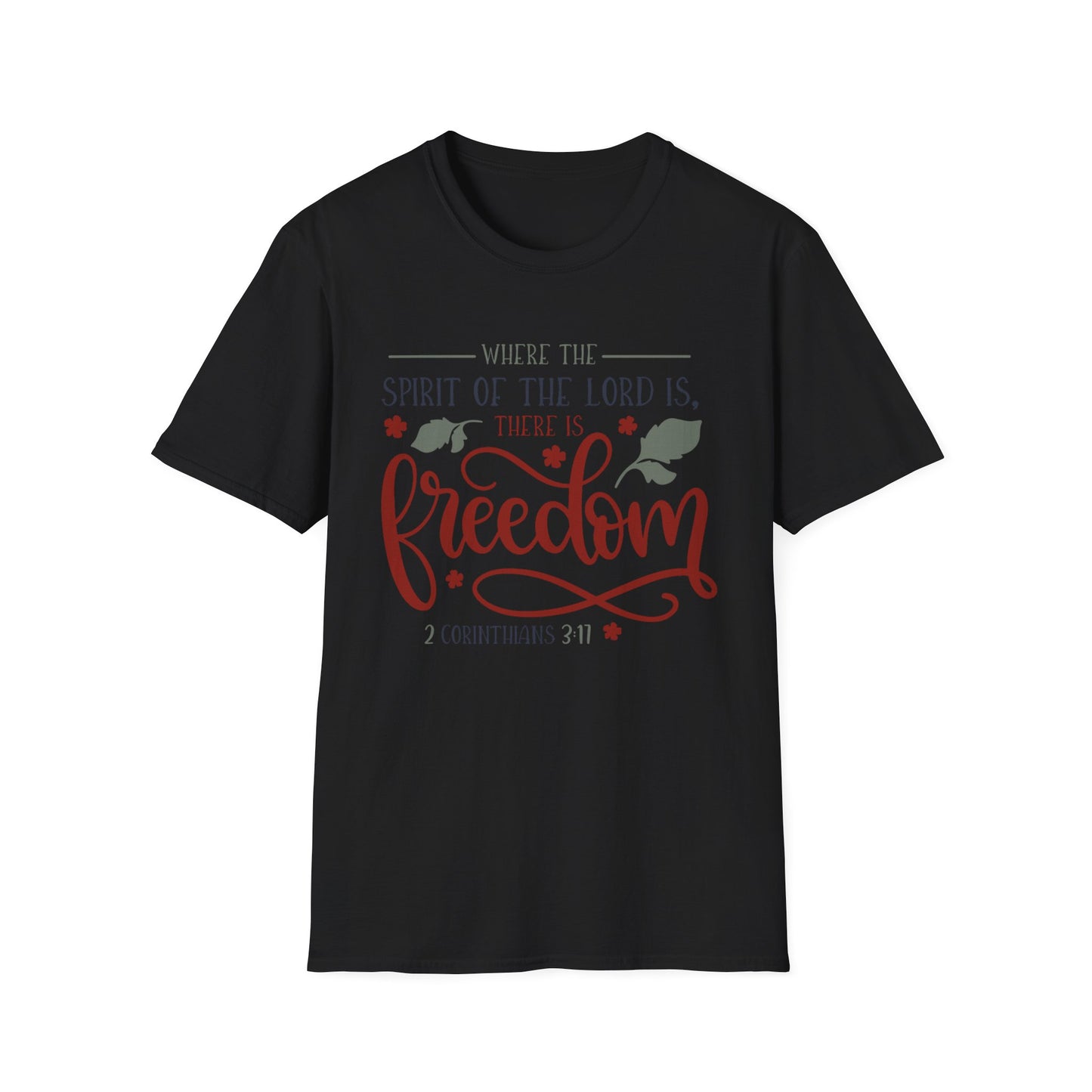 Freedom in the Spirit Tee – 2 Corinthians 3:17 Floral Edition