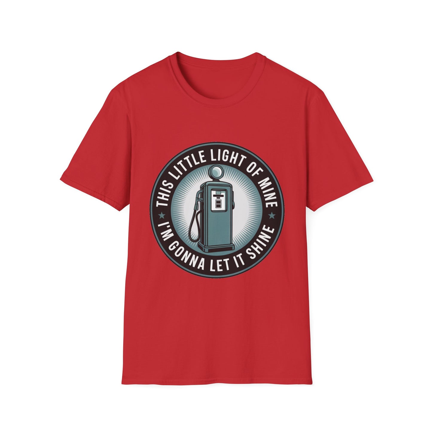 Vintage Shine Tee – “This Little Light of Mine” Gas Pump Design