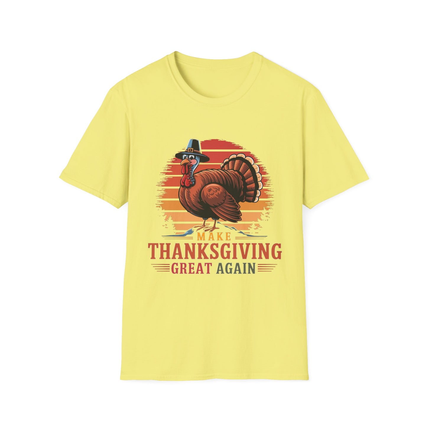 Make Thanksgiving Great Again – Pilgrim Turkey Edition Short Sleeve Tee