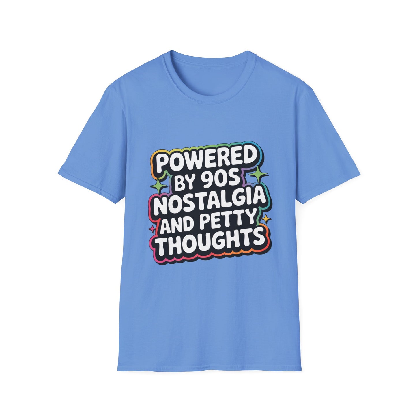 'Powered By 90s Nostalgia And Petty Thoughts' Funny Tee