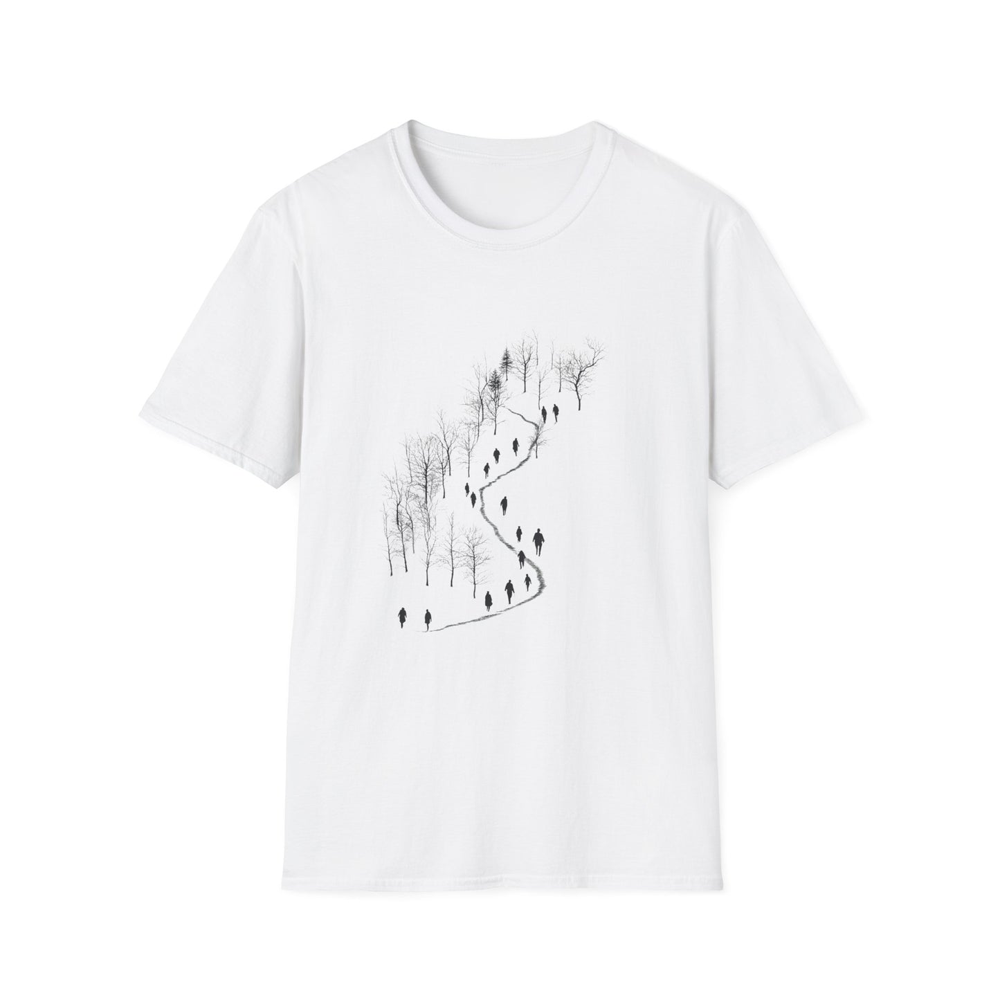 The Path Between – Monochrome Forest Journey Tee