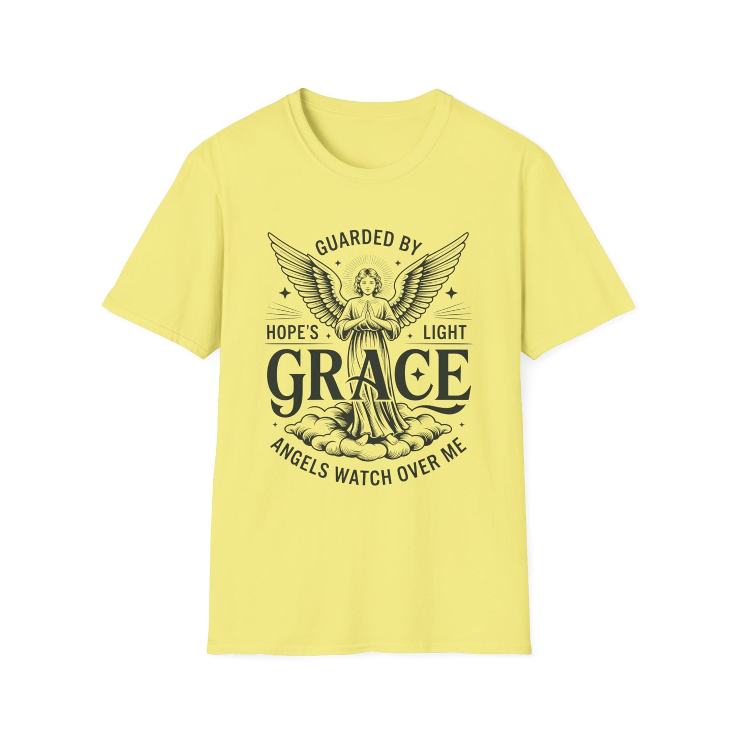 Guarded by Grace – Angel Prayer Tee with Hope & Light