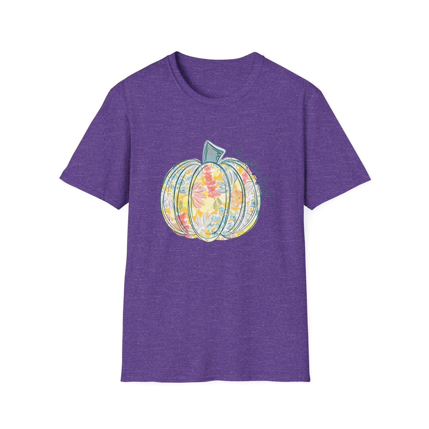 “Happy Fall Floral Pumpkin” Tee – Bloom & Gourd Edition