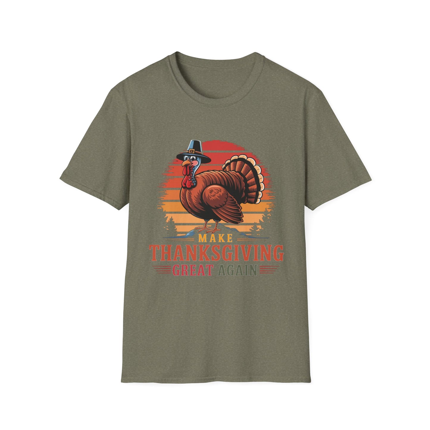 Make Thanksgiving Great Again – Pilgrim Turkey Edition Short Sleeve Tee