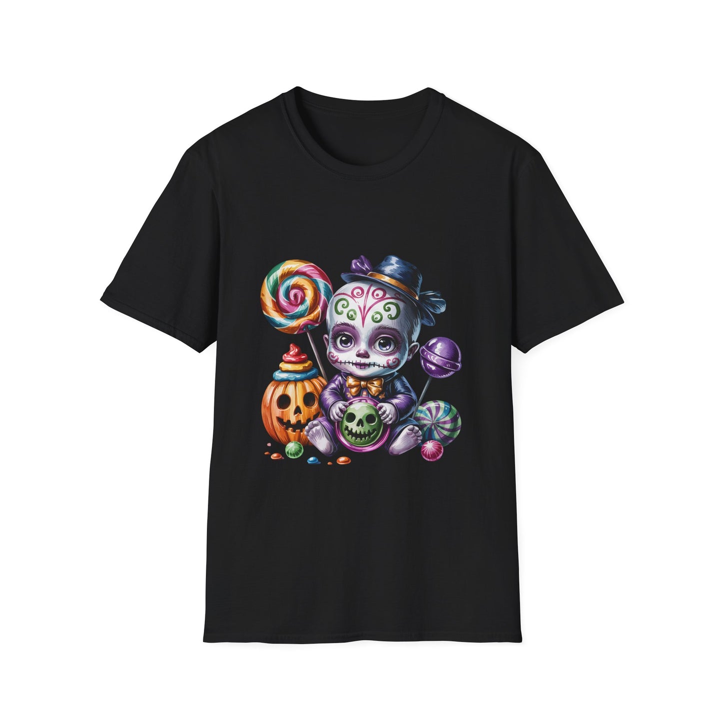 Baby Skeleton Halloween T-Shirt, Spooky Trickster Tee, Sugar Skull Costume Shirt, Halloween Party Top, Day of the Dead Graphic Tee
