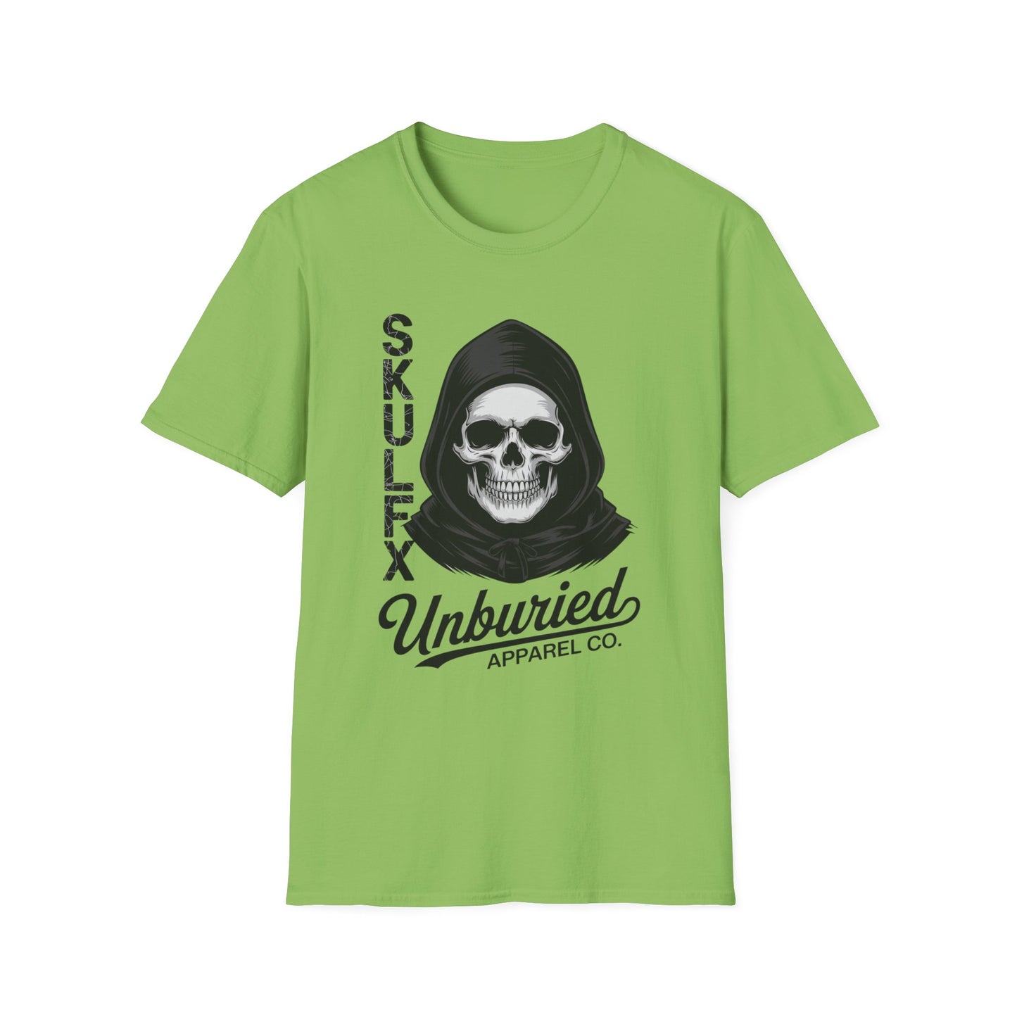 Skull Hooded Light Colored Graphic T-Shirt