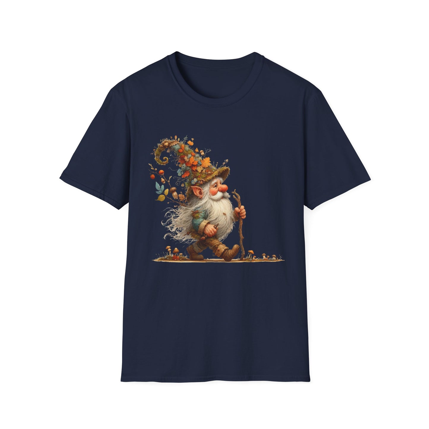 “Forest Walker Gnome” Tee – Woodland Lore Edition