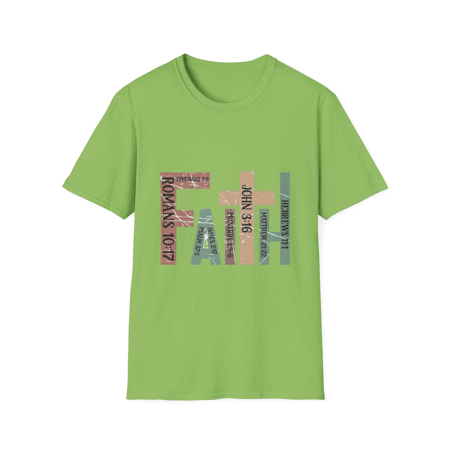 FAITH Bible Verse Graphic Tee – Scripture-Filled Letters Design