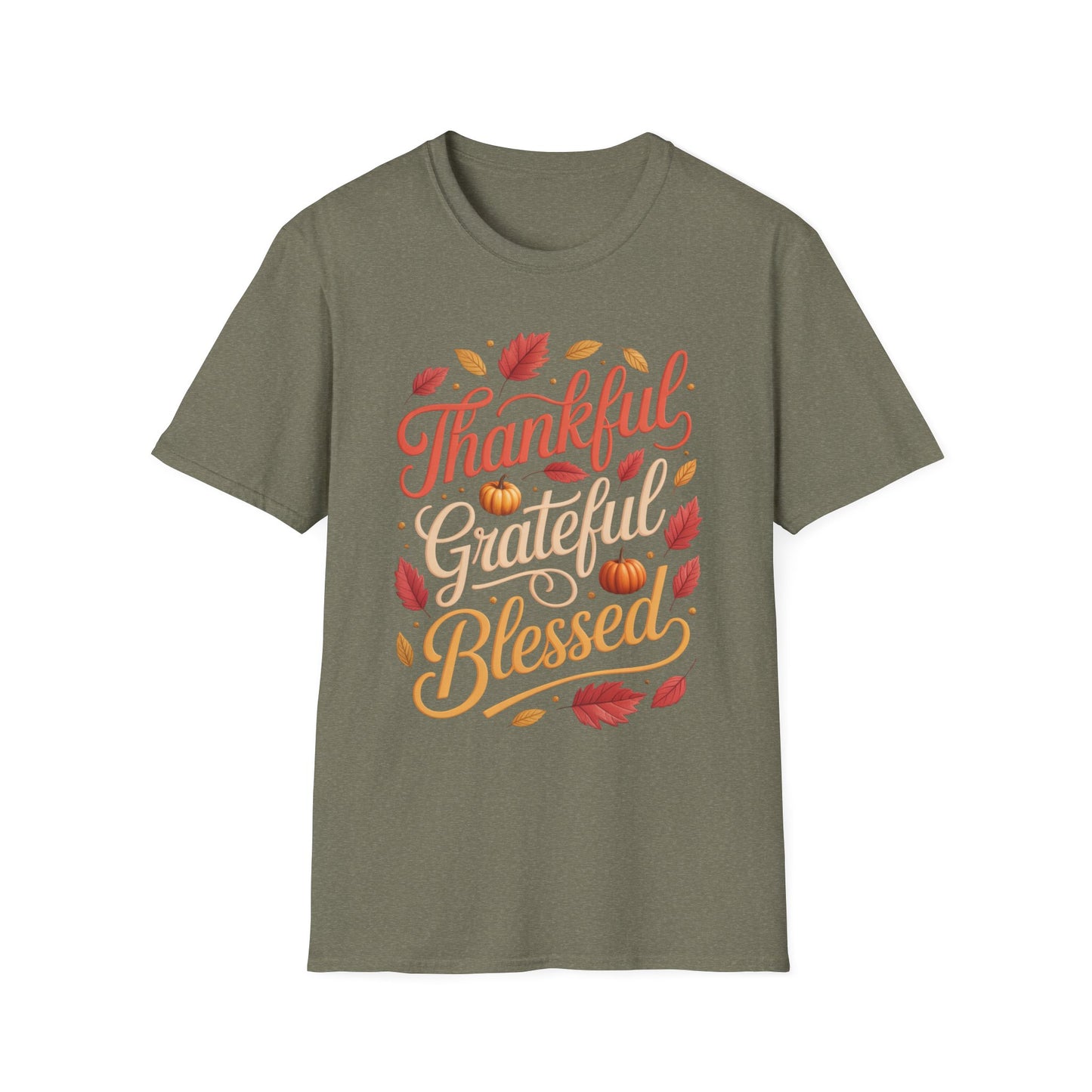 Thankful. Grateful. Blessed. Short Sleeve Tee