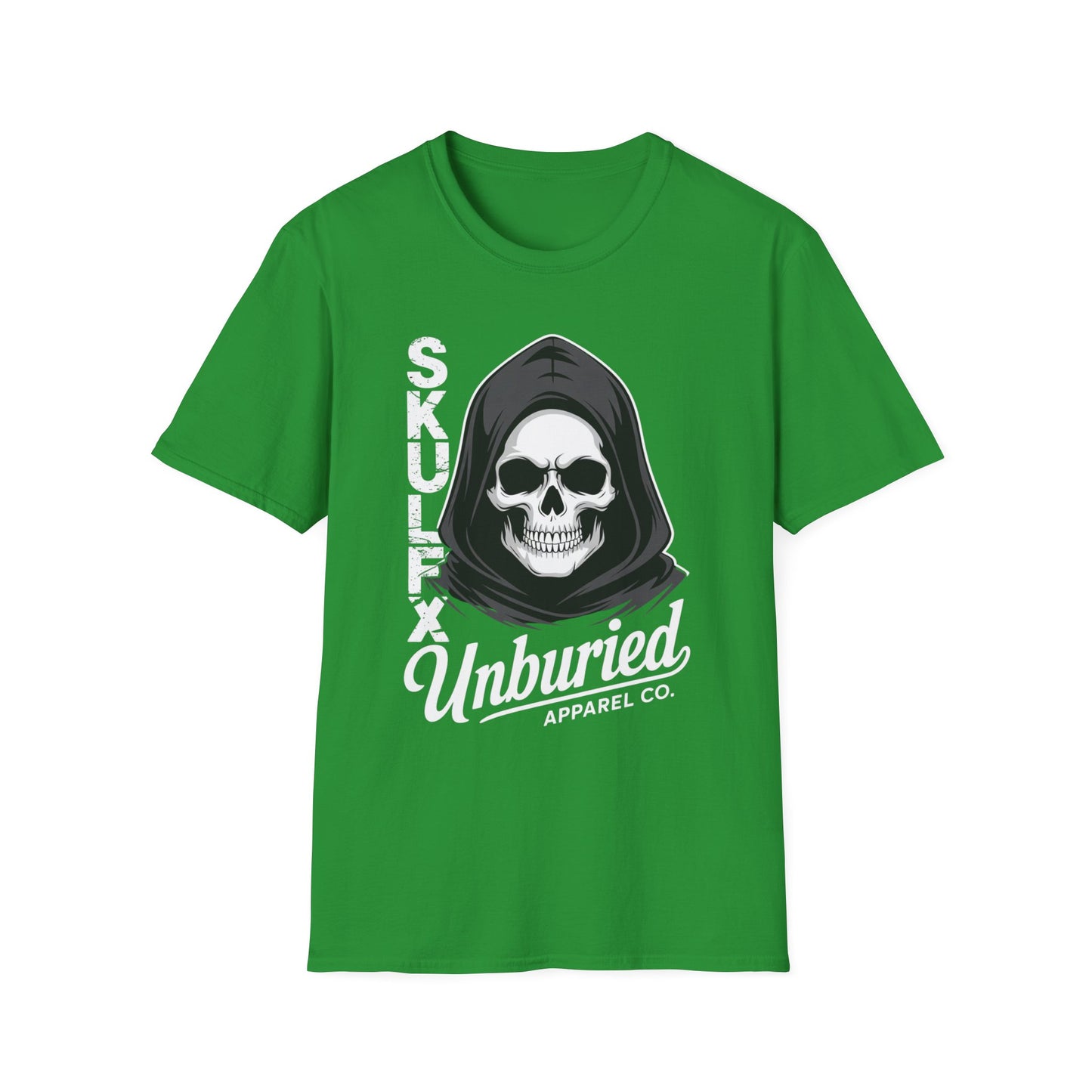 Skull Hooded Dark Colored Graphic T-Shirt