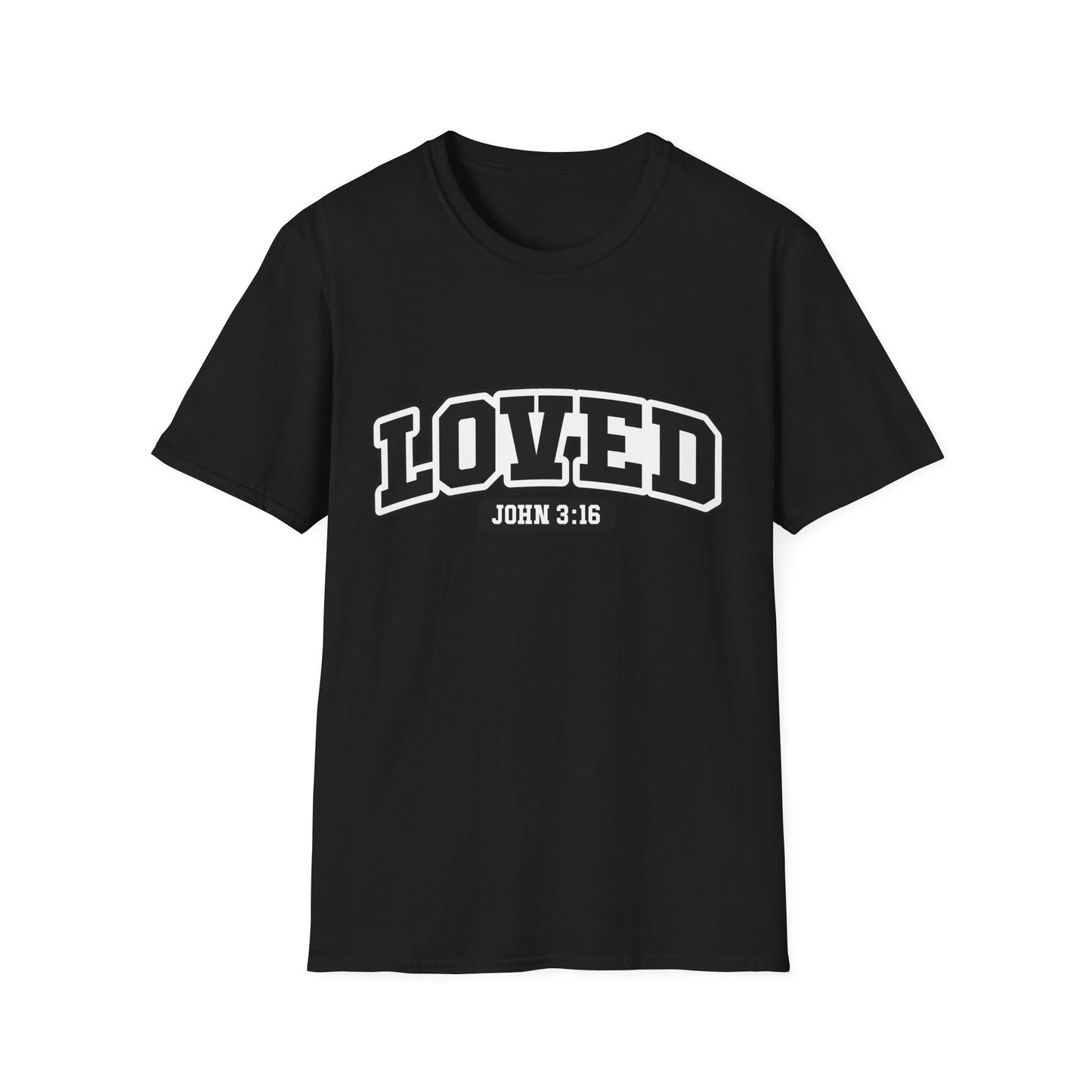 LOVED Tee – John 3:16 Collegiate Edition