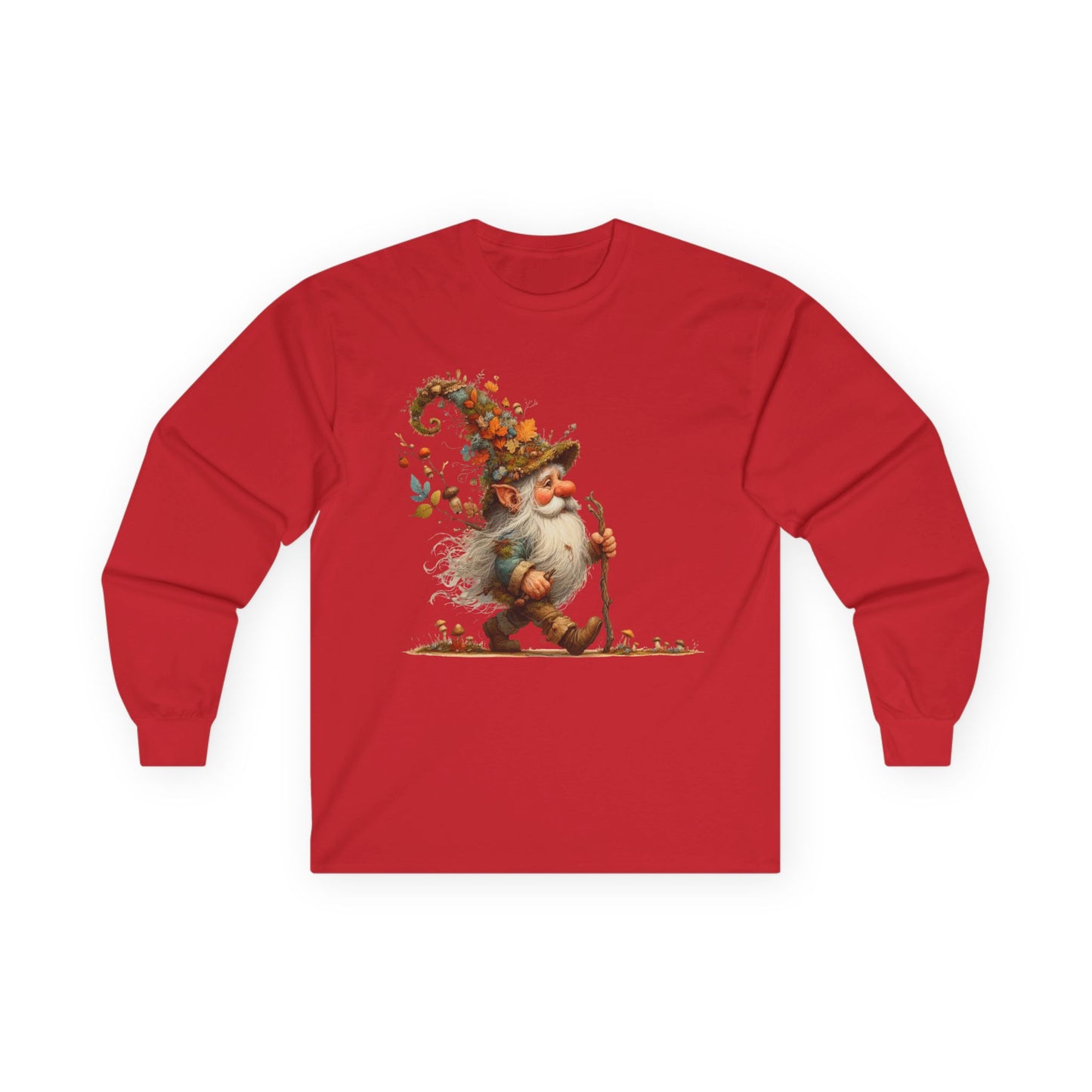 “Forest Walker Gnome” Long Sleeve Tee – Woodland Lore Edition