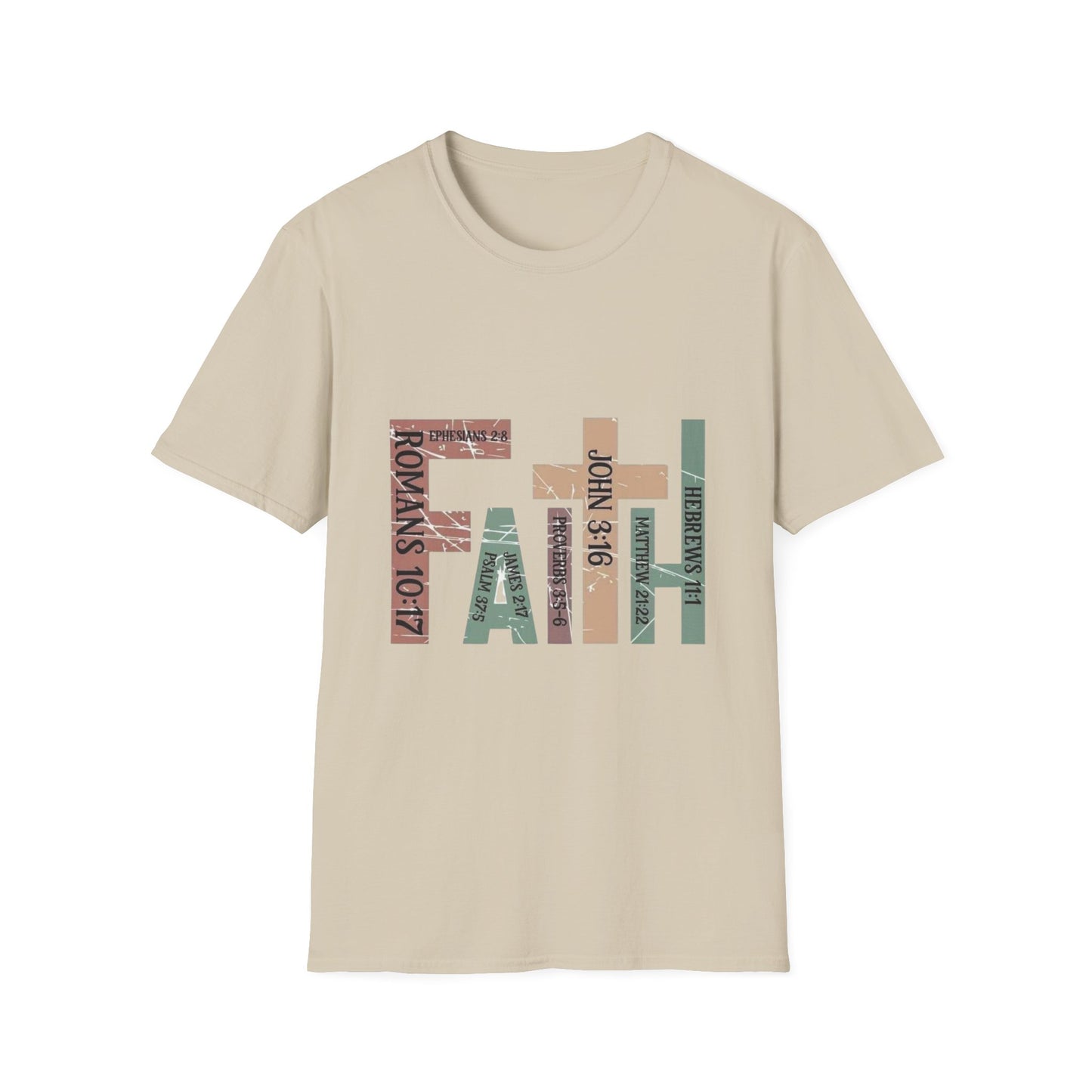 FAITH Bible Verse Graphic Tee – Scripture-Filled Letters Design