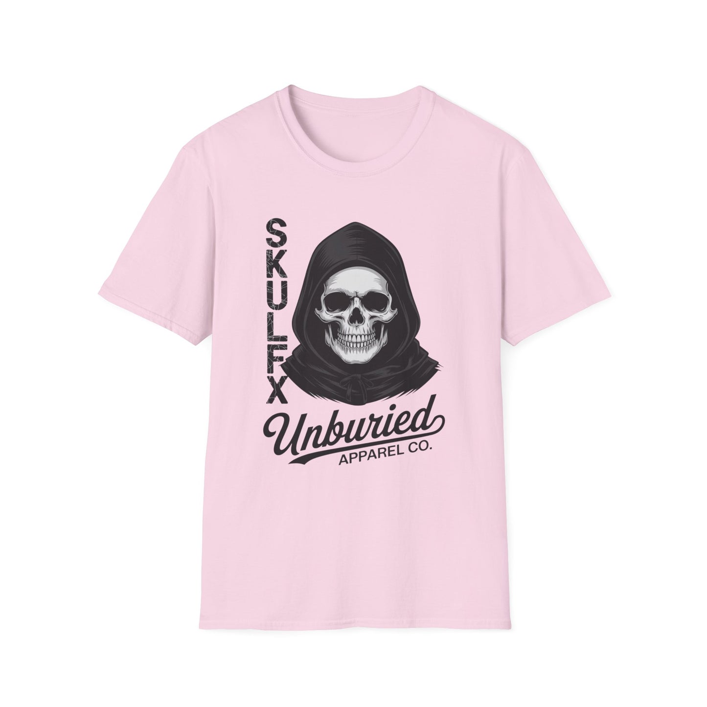 Skull Hooded Light Colored Graphic T-Shirt