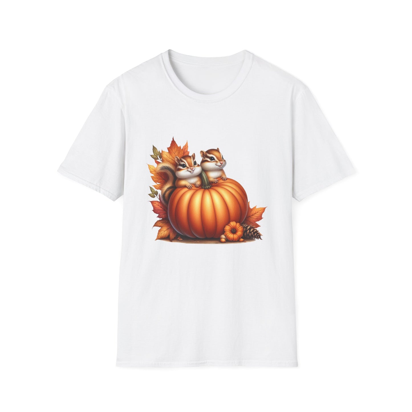 “Pumpkin Perch Chipmunks” Tee – Harvest Heart Edition
