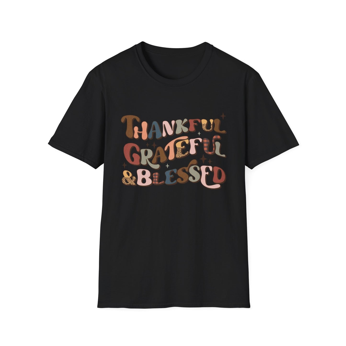 Thankful. Grateful. & Blessed. Short Sleeve Tee
