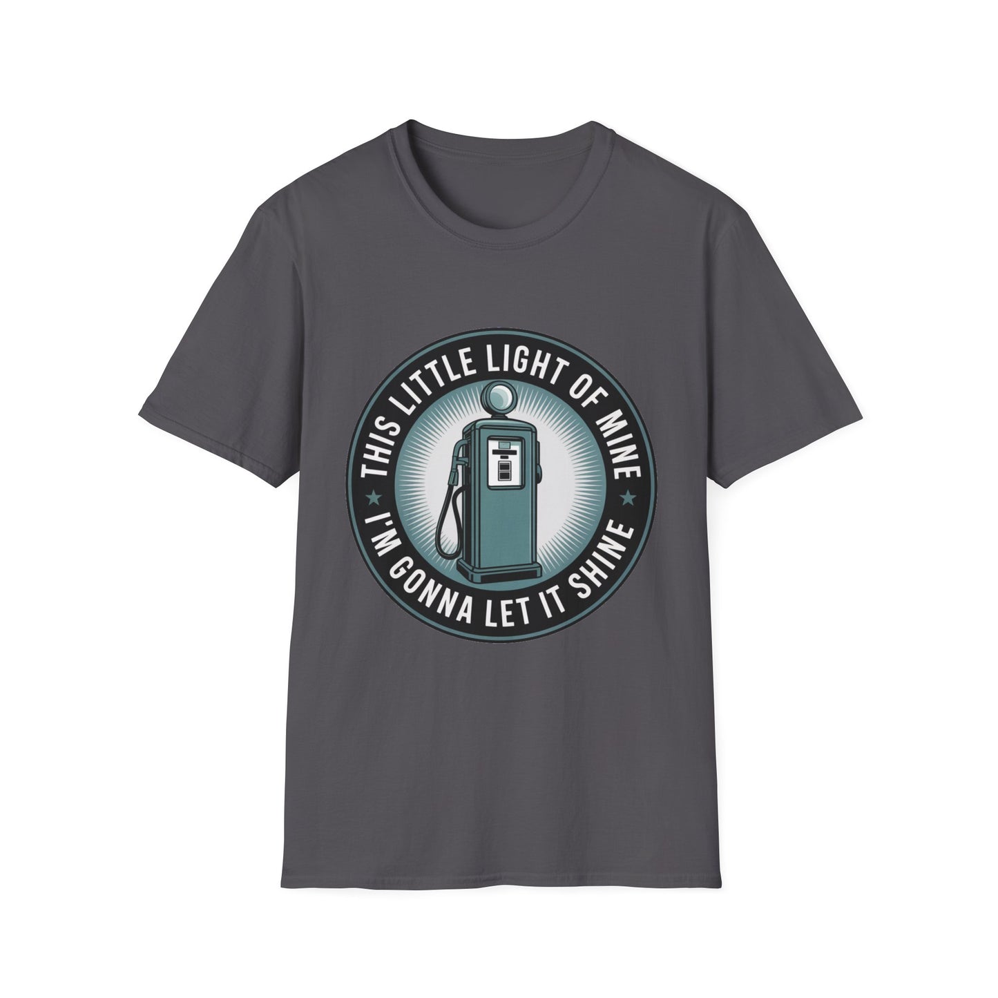Vintage Shine Tee – “This Little Light of Mine” Gas Pump Design
