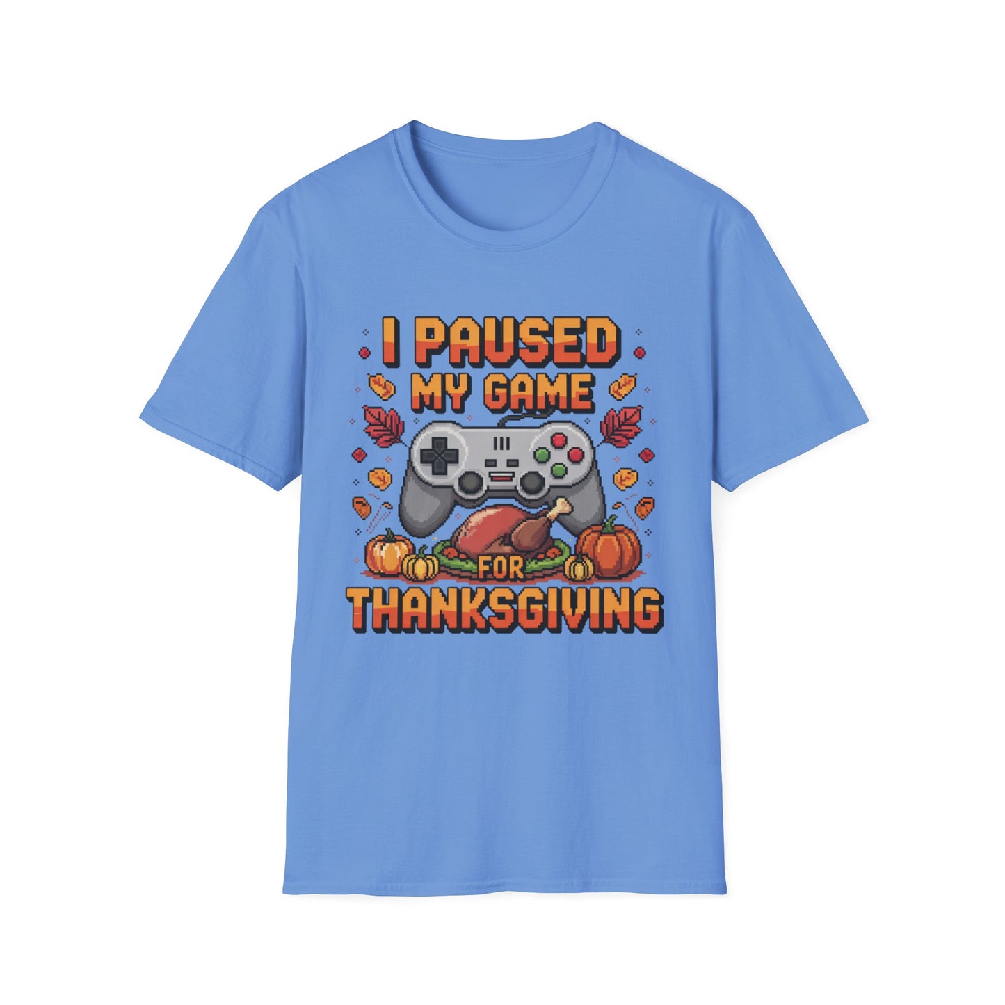I Paused My Game for Thanksgiving – Pixel Feast Edition Short Sleeve Tee