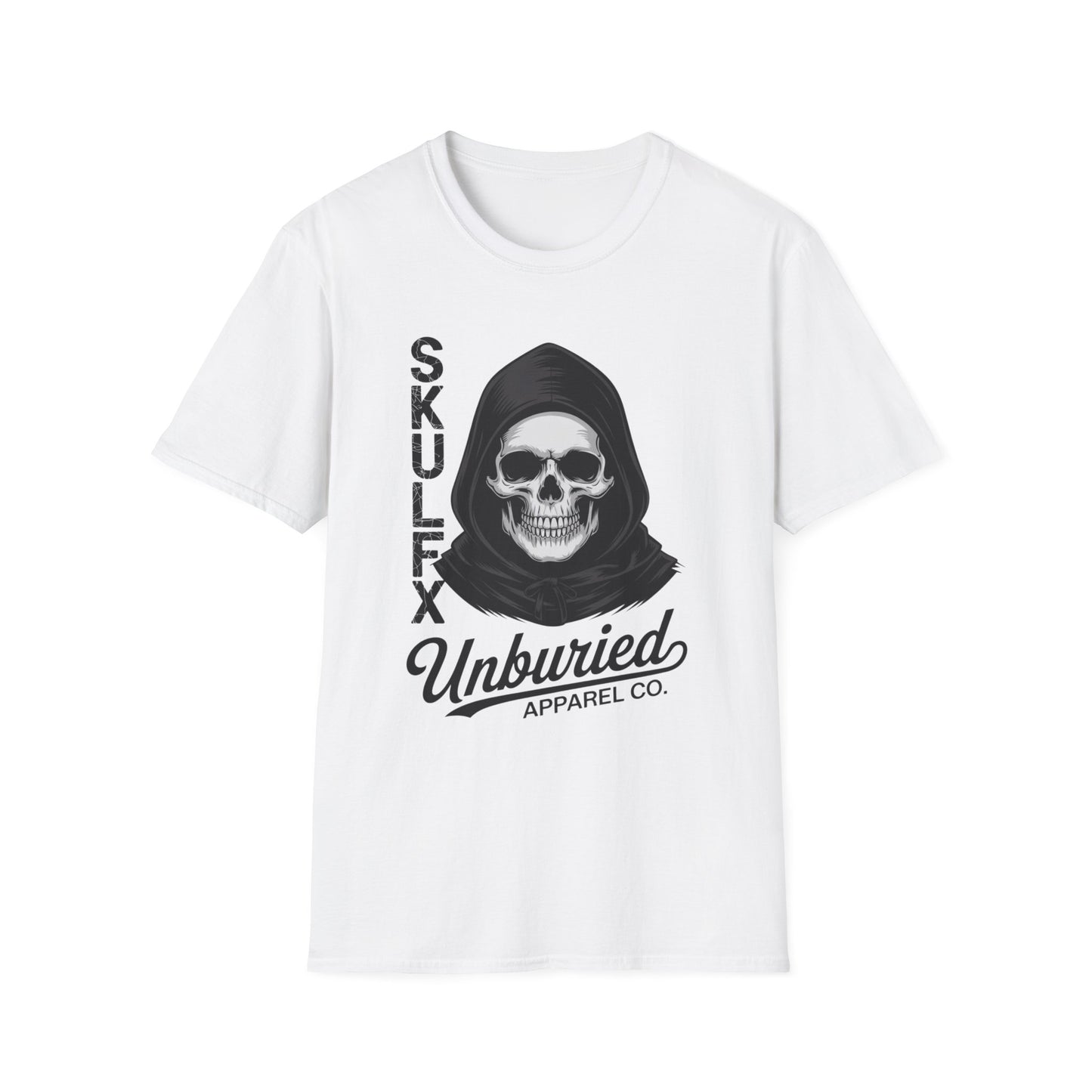 Skull Hooded Light Colored Graphic T-Shirt