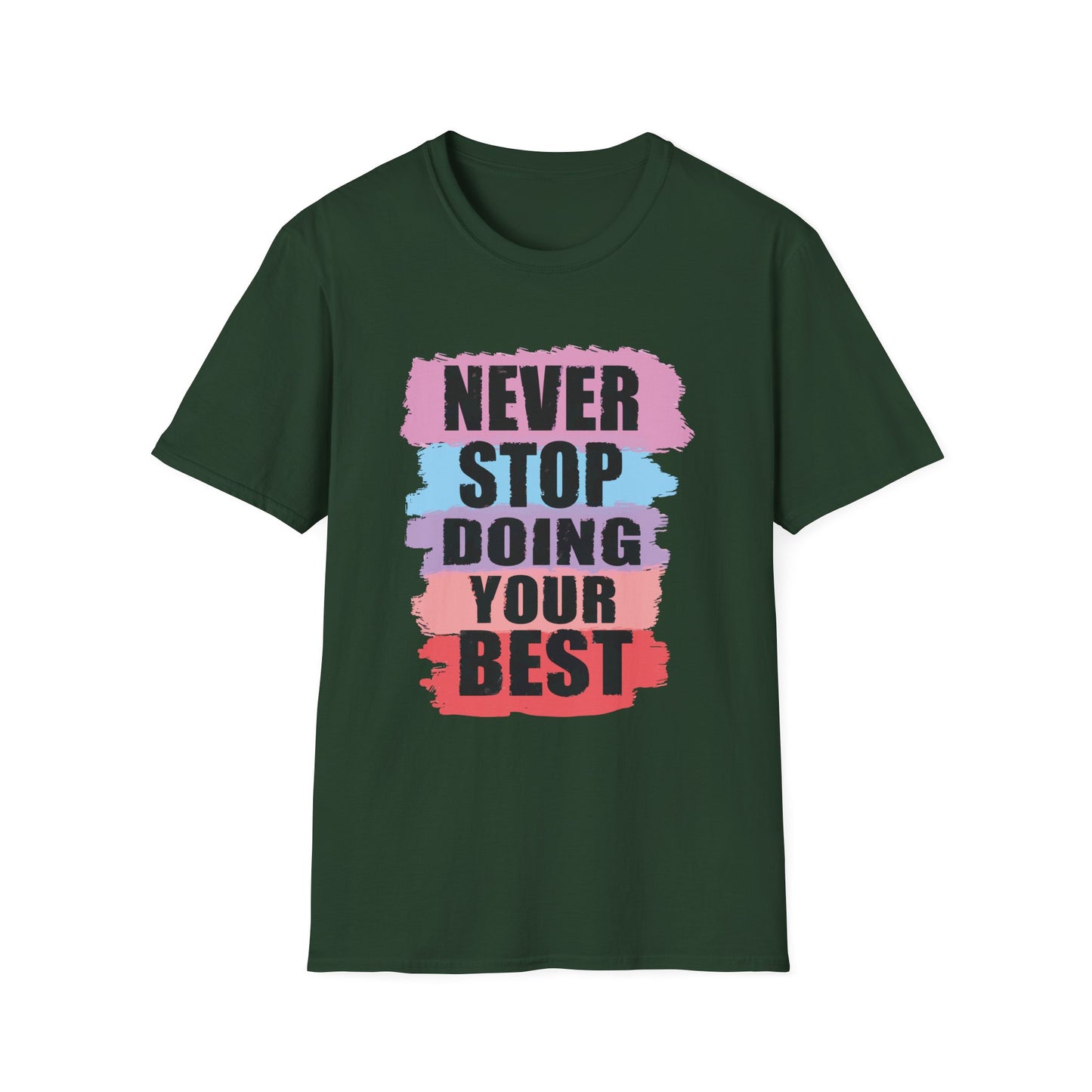 Never Stop Inspirational Graphic Tee